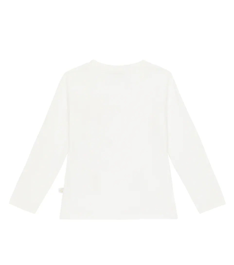 Boys & Girls White Cotton T-Shirt