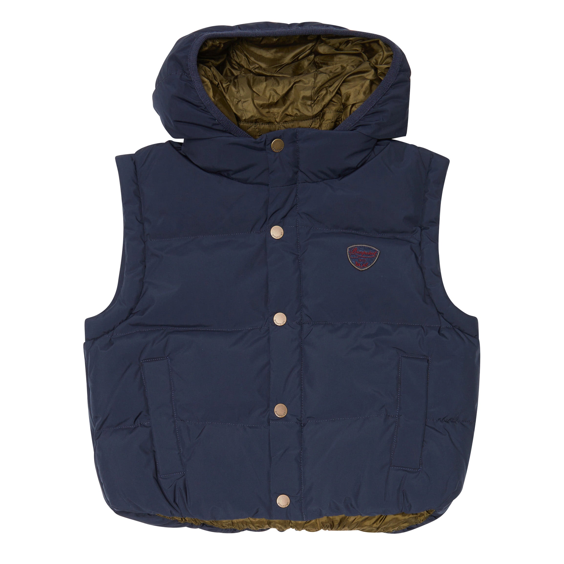Boys Navy Padded Gilet