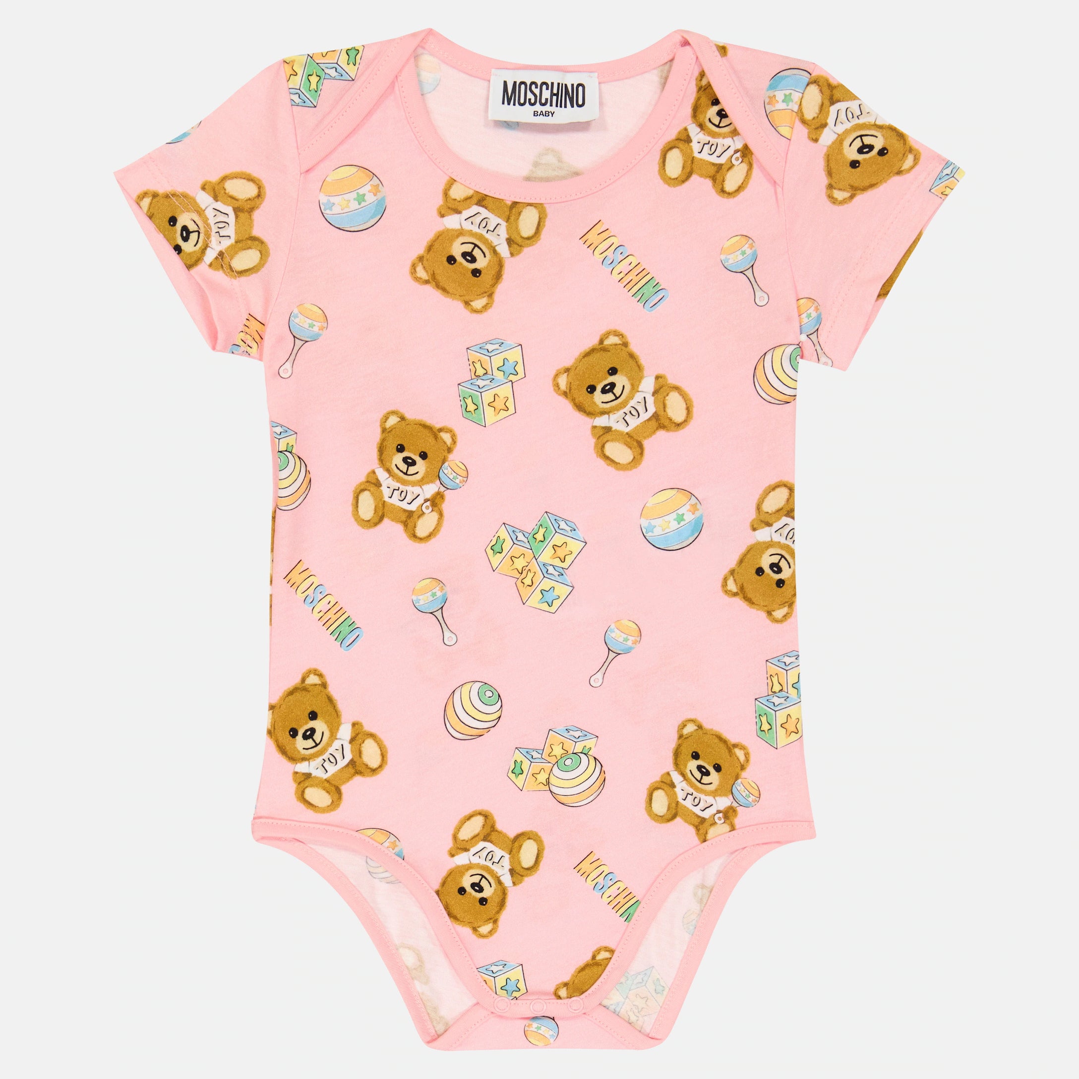 Baby Girls Pink Cotton Babysuit Set
