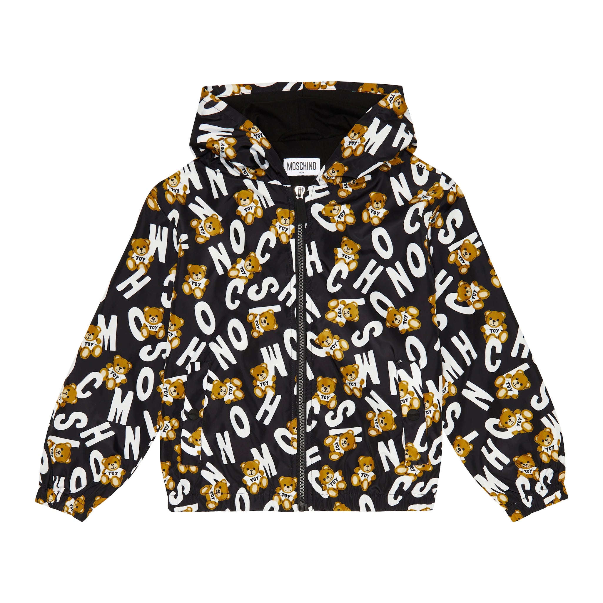 Boys & Girls Black Toy Zip-Up Jacket