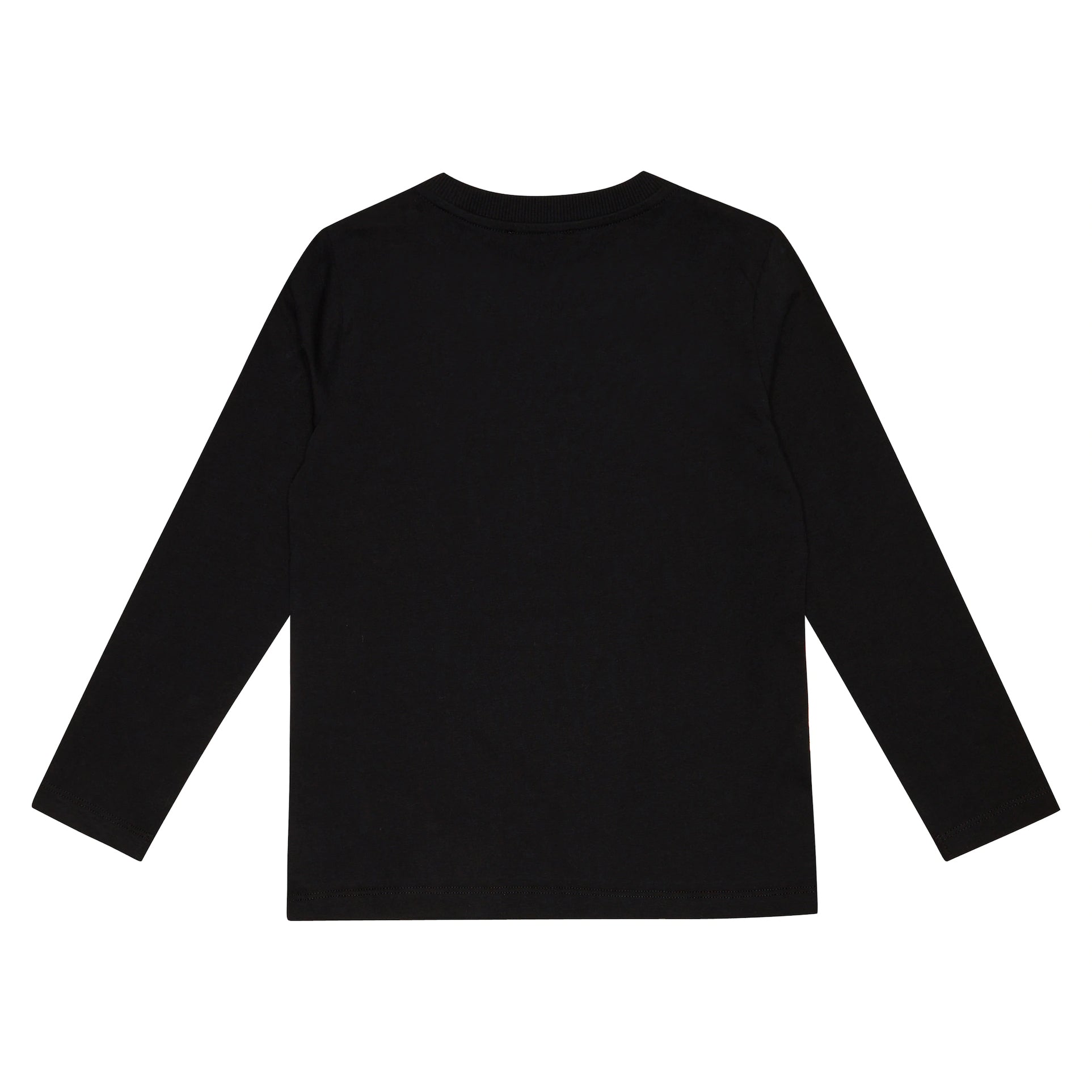 Boys & Girls Black Printed Cotton T-Shirt