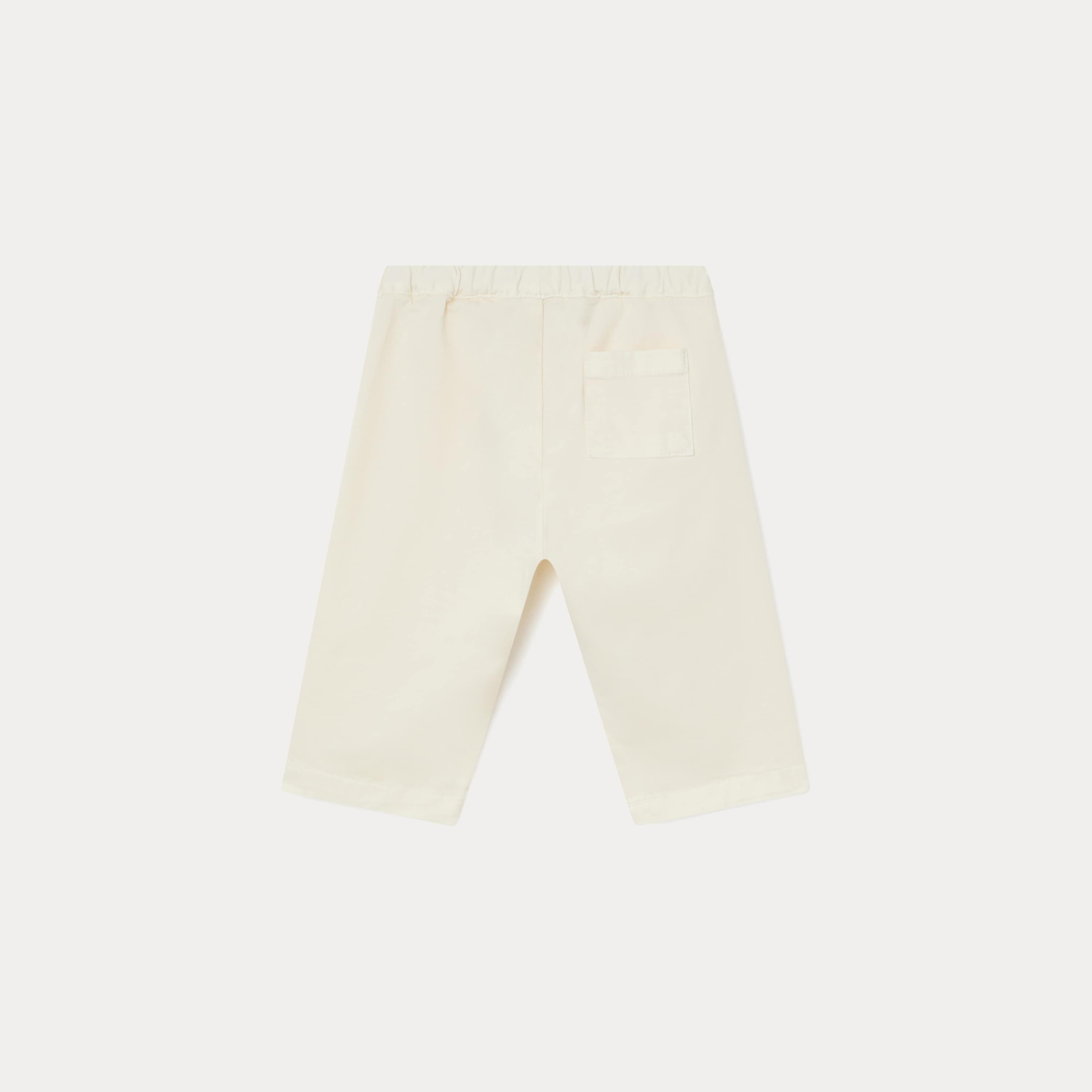 Baby Boys & Girls White Cotton Trousers