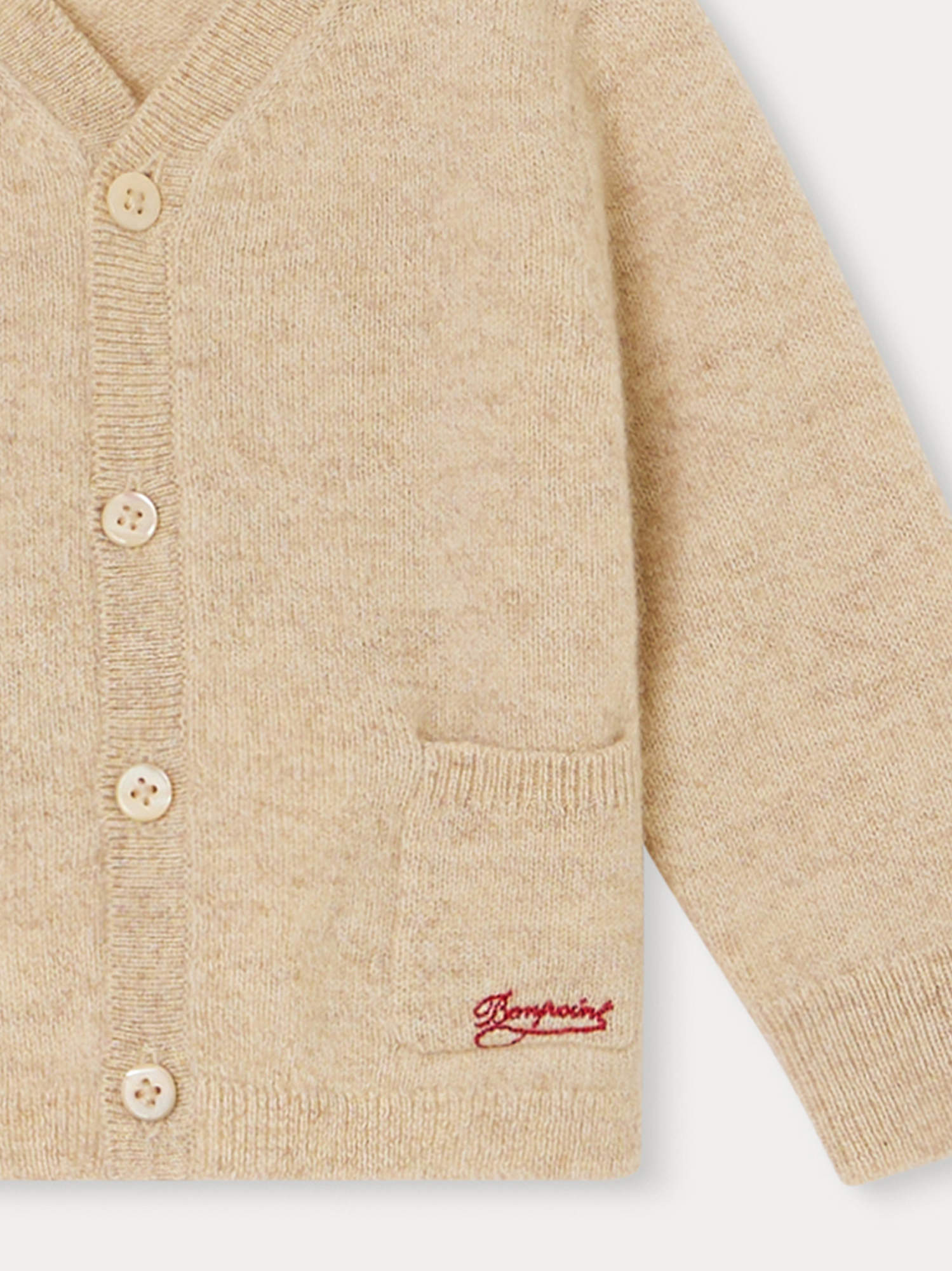 Baby Boys & Girls Beige Wool Cardigan