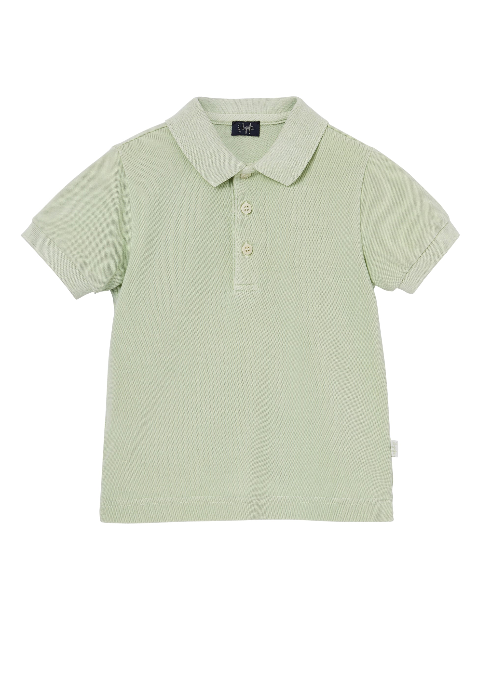 Boys Green Cotton Polo Shirt