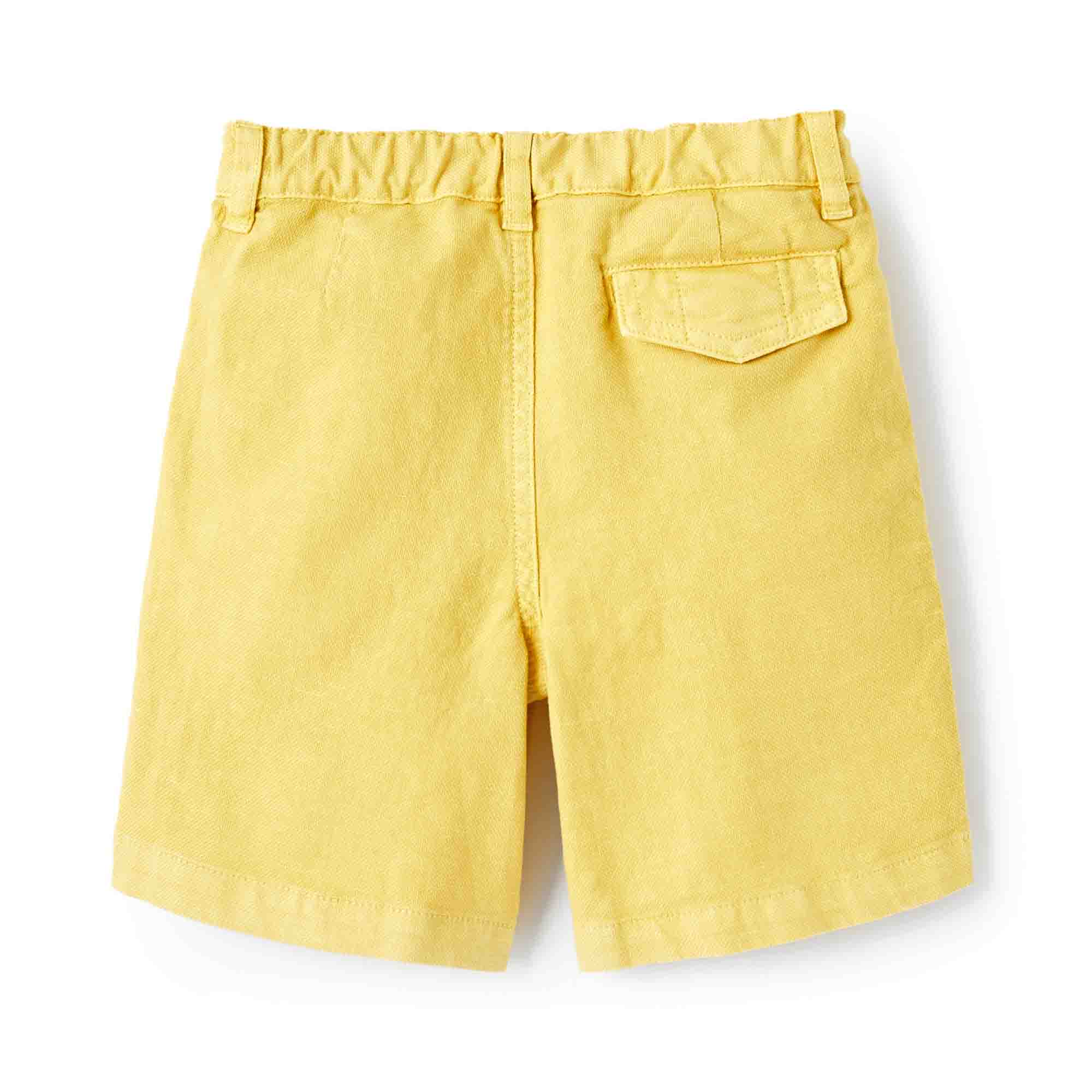 Girls Yellow Cotton Shorts