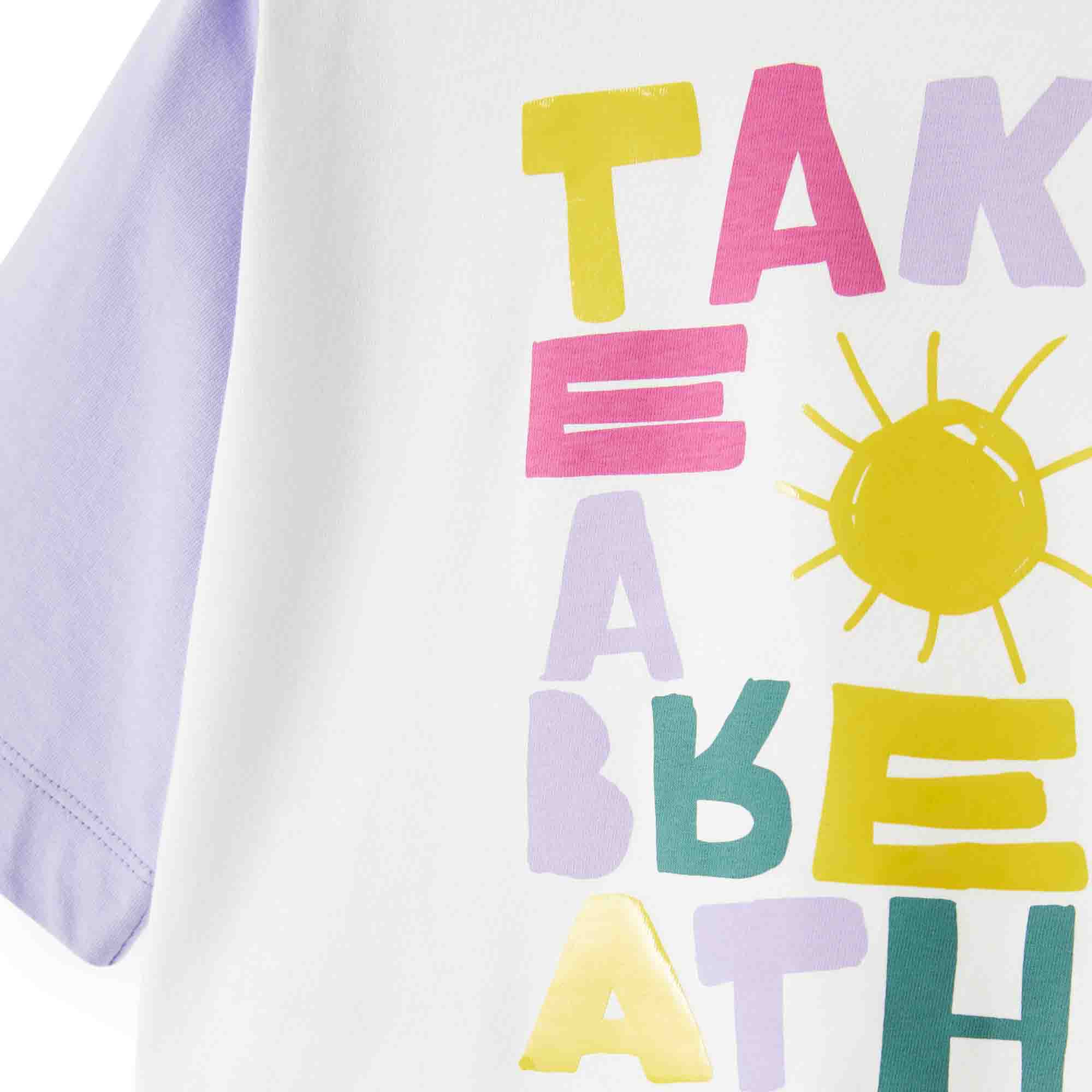 Girls White Cotton T-shirt