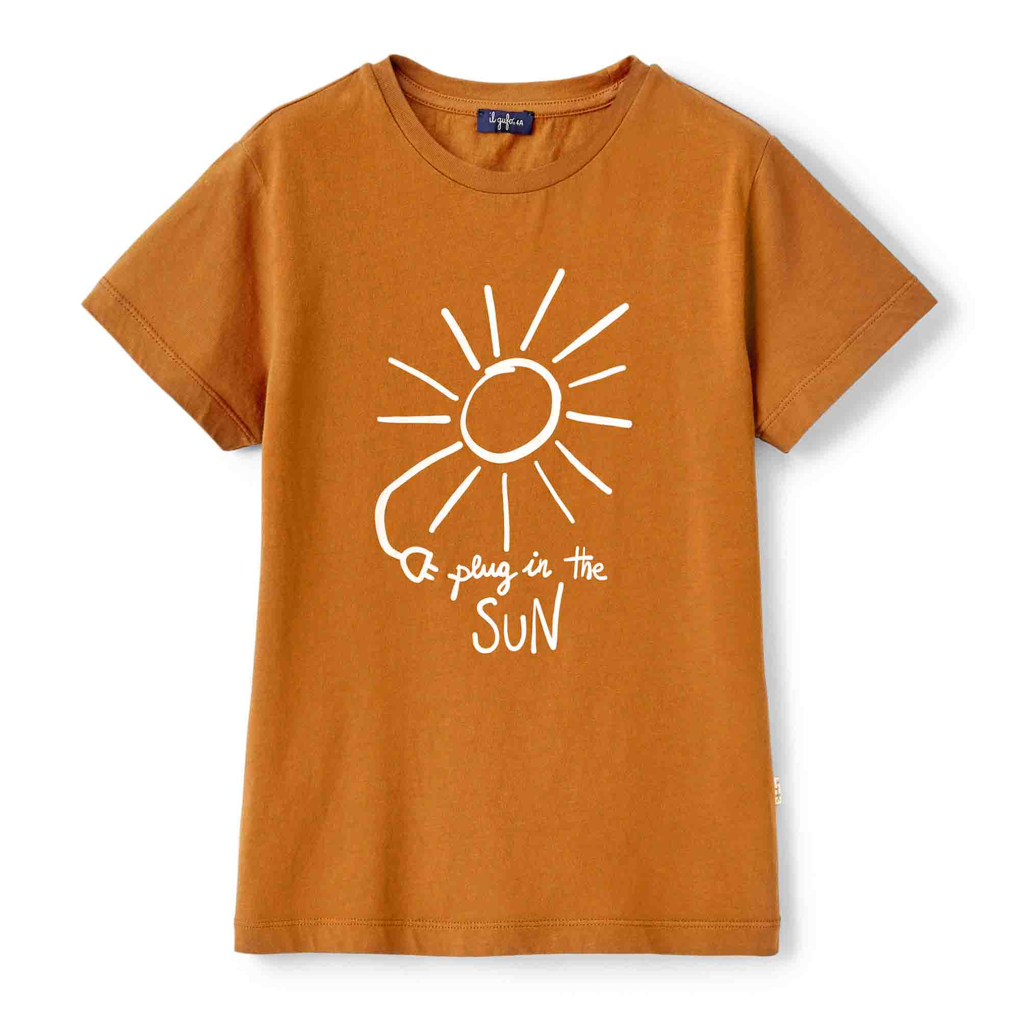 Boys & Girls Orange Sun Cotton T-Shirt