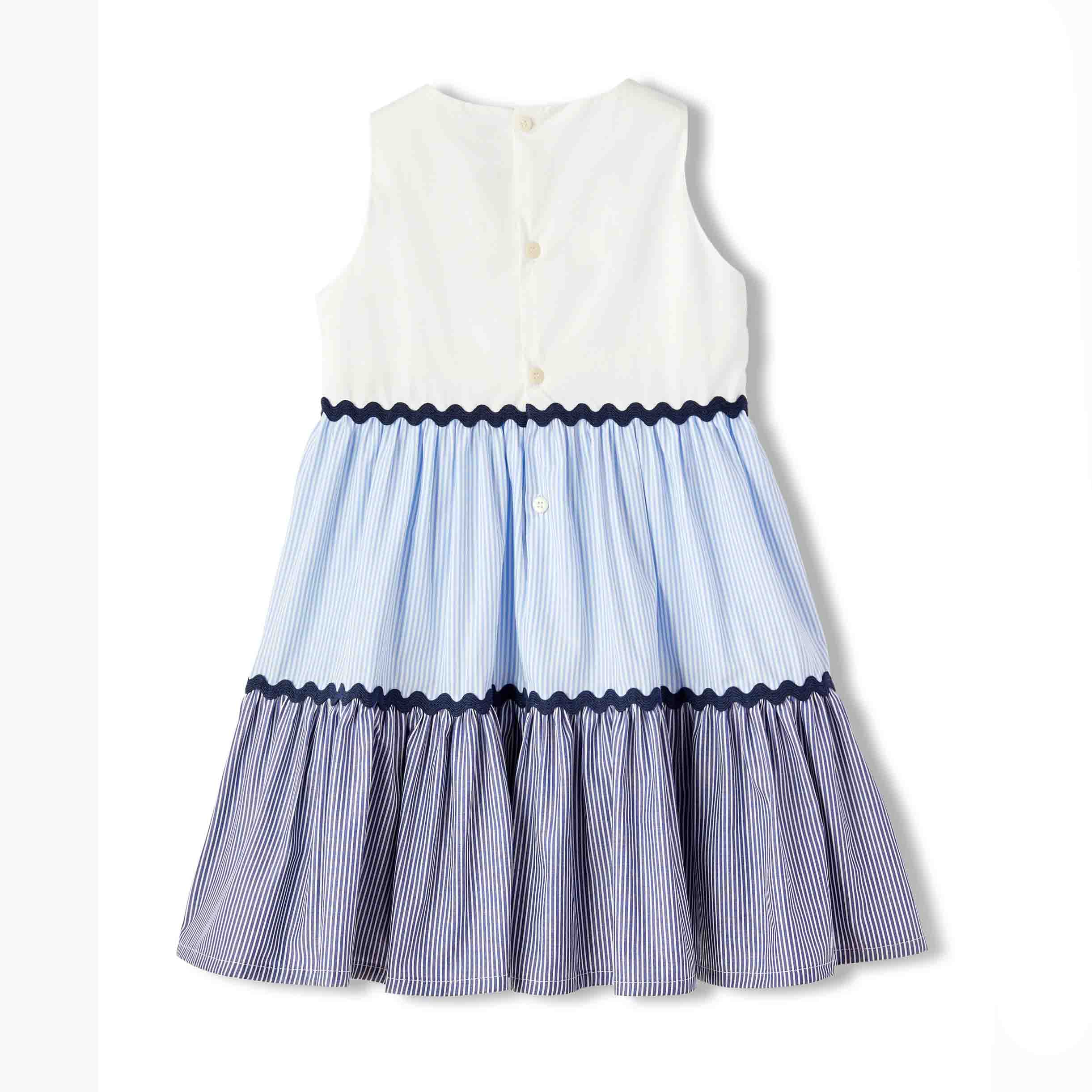 Girls Blue Splicing Dress