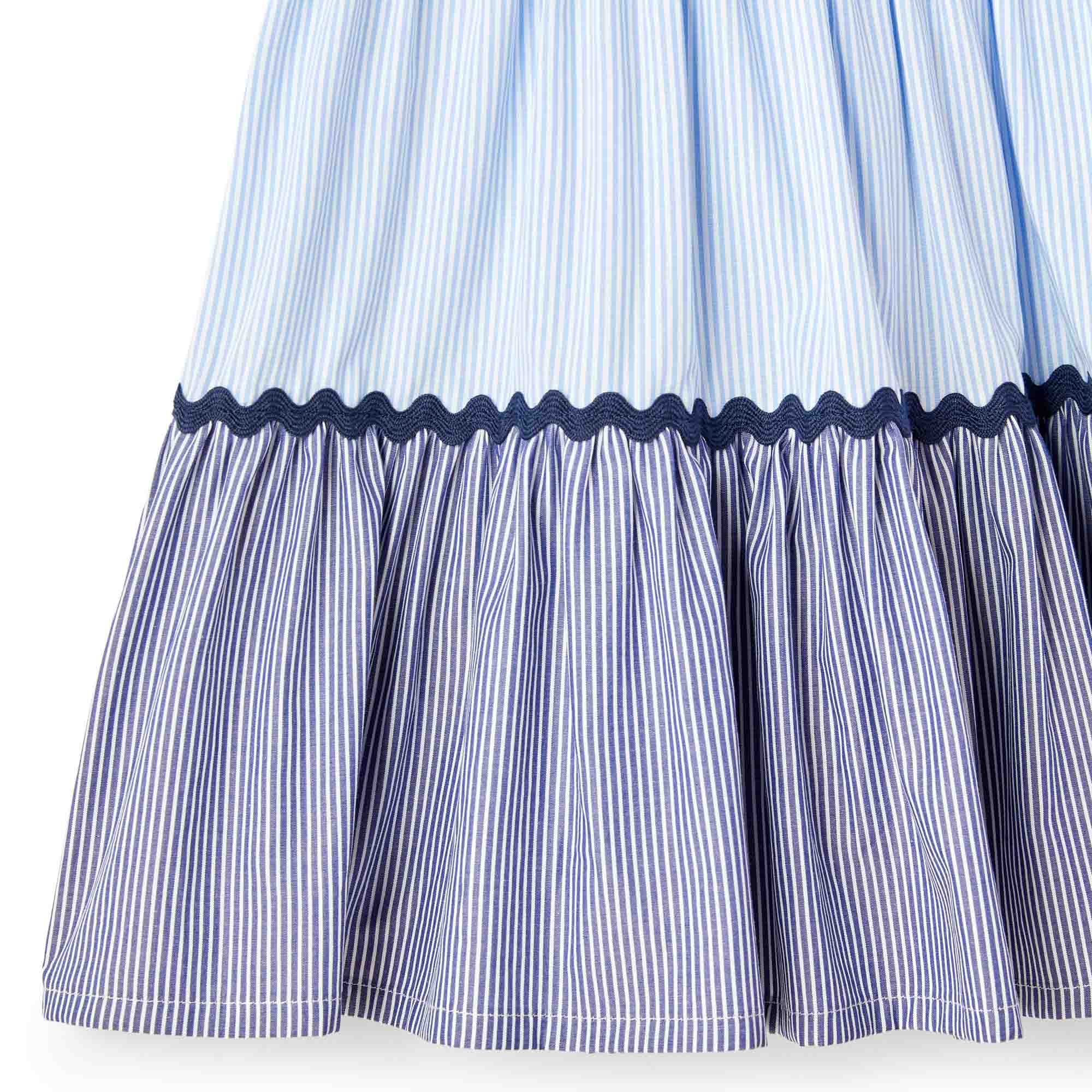 Girls Blue Splicing Dress