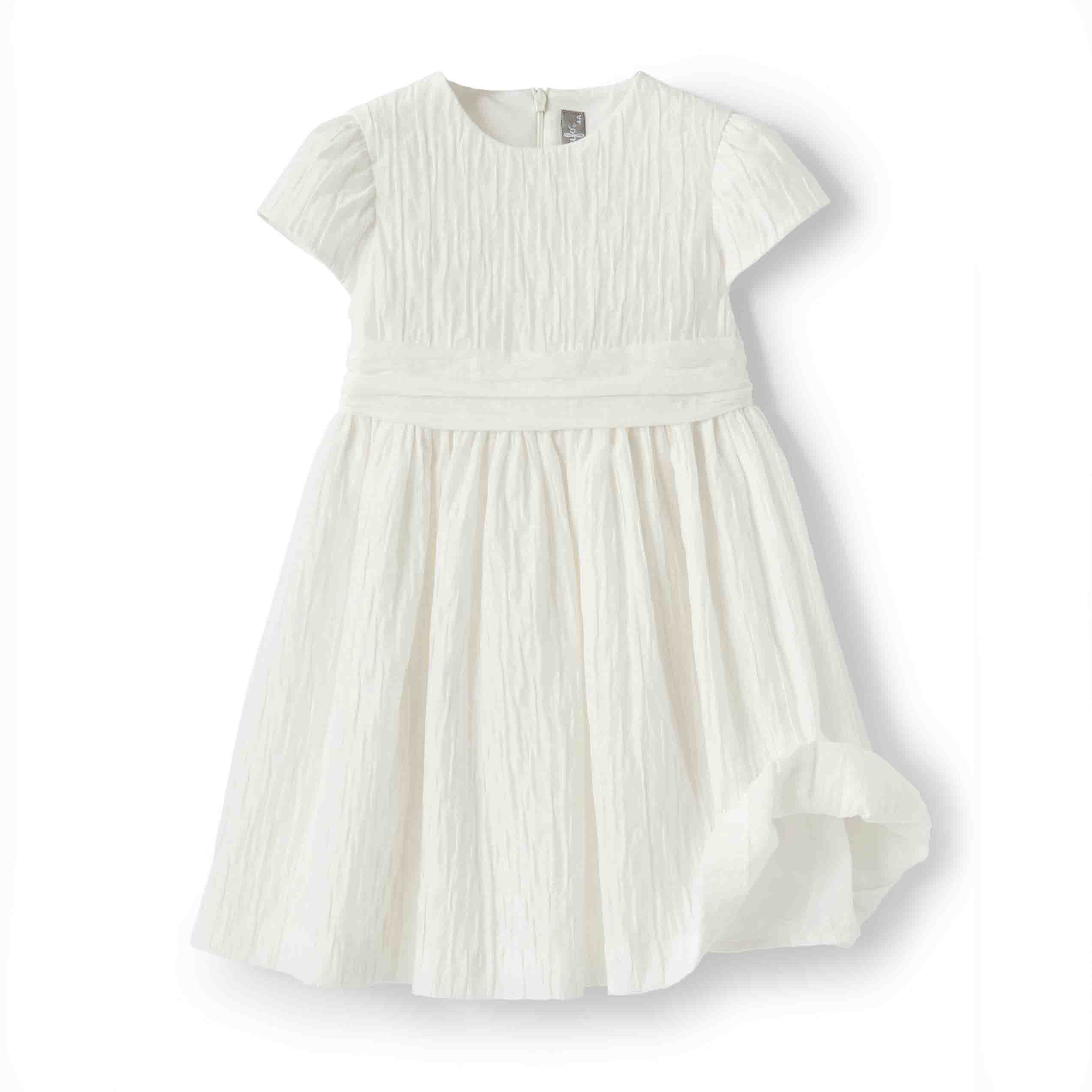 Girls White Cotton Dress