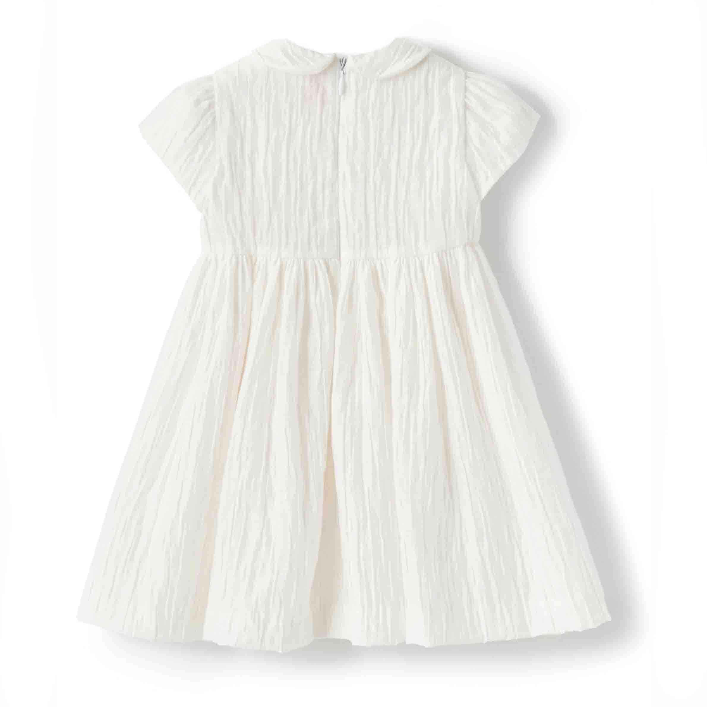 Girls White Bowknot Dress
