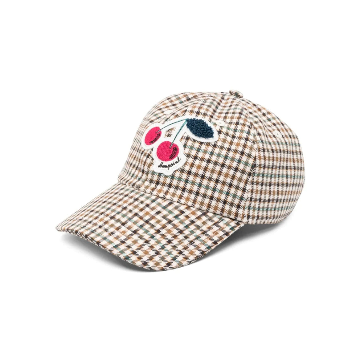 Girls Brown Check Cap