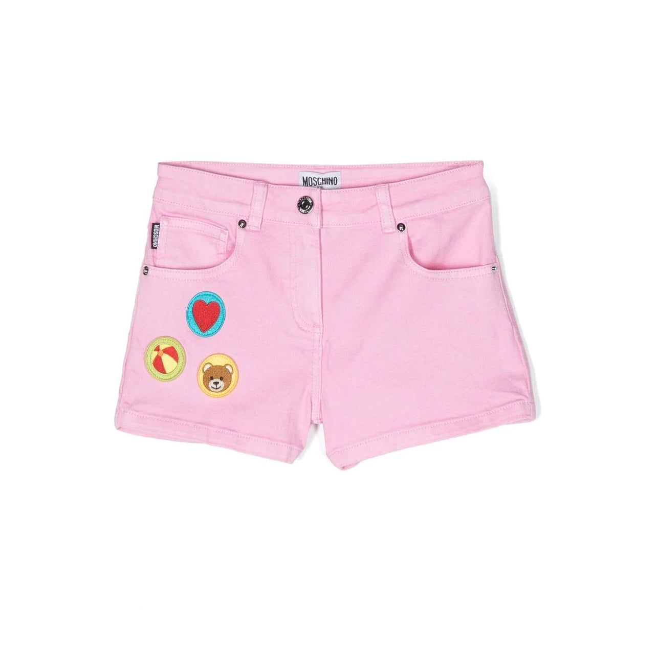 Girls Pink Cotton Shorts