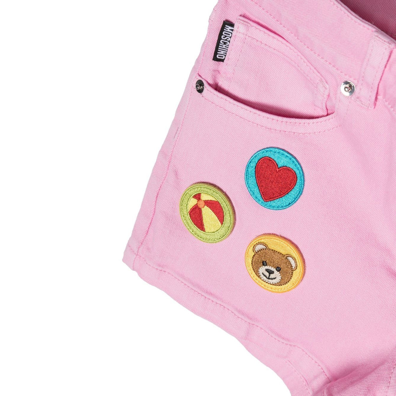 Girls Pink Cotton Shorts