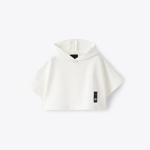 Girls White "IG" Cotton Sweatshirt