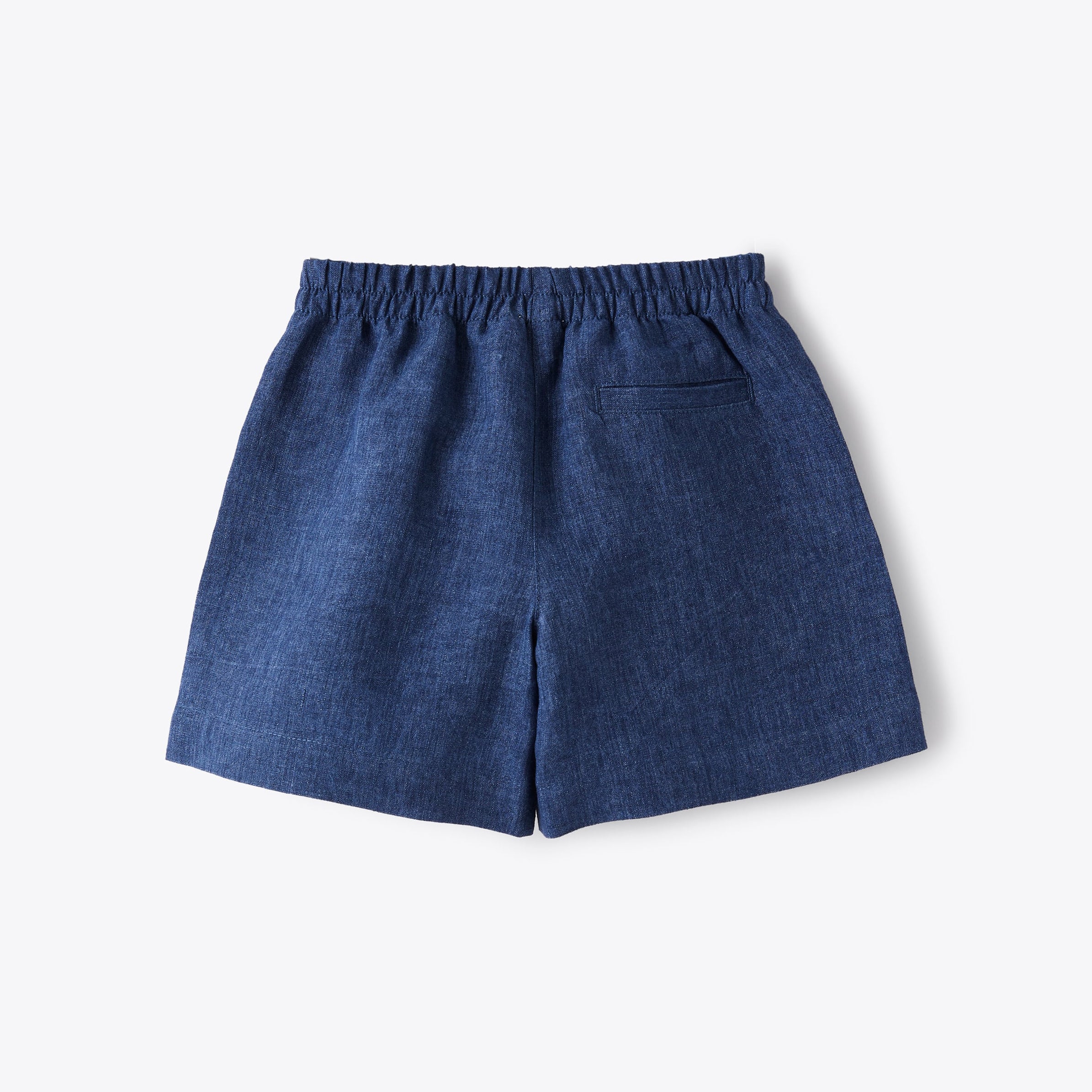 Girls Blue Linen Shorts