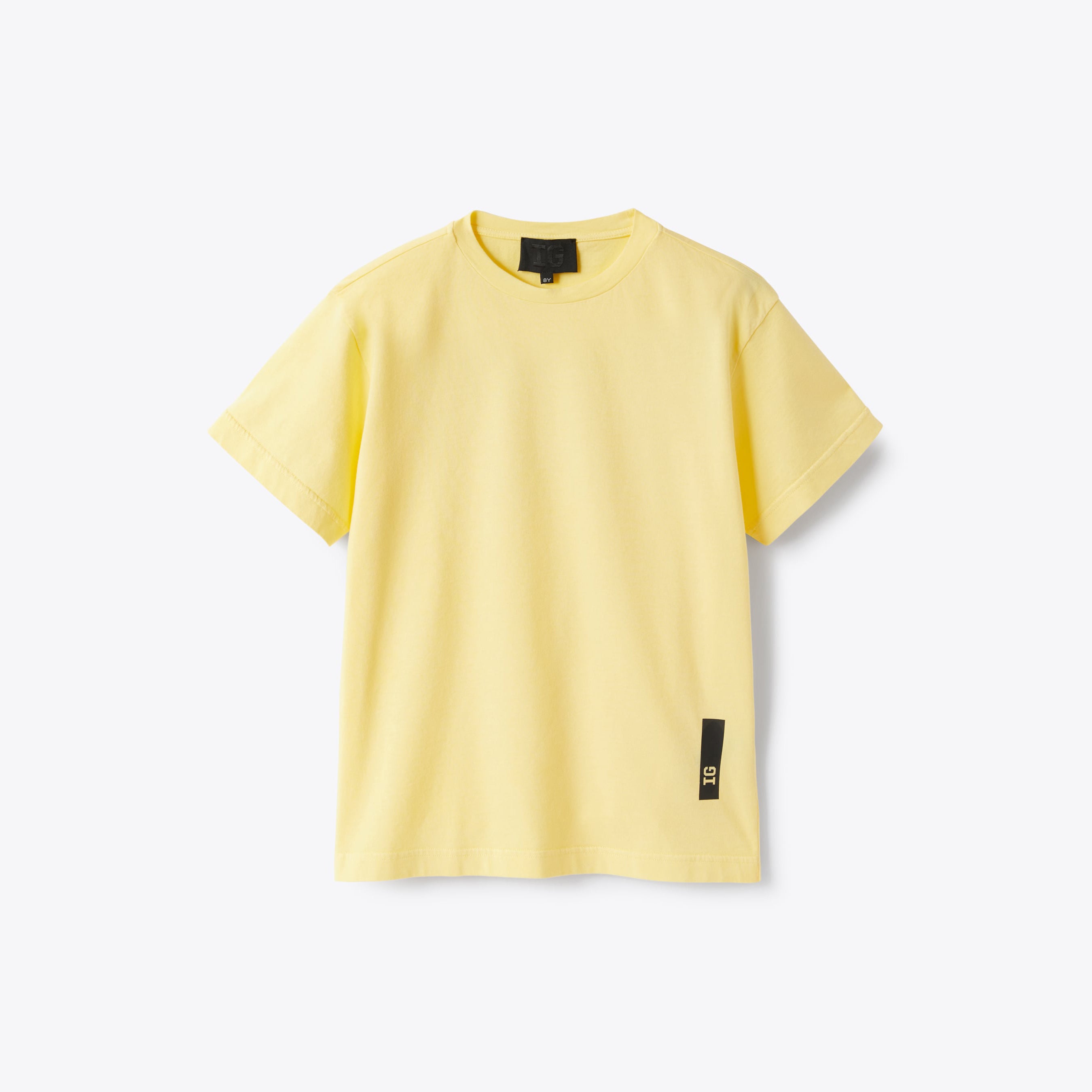 Boys Yellow "IG" Cotton T-Shirt
