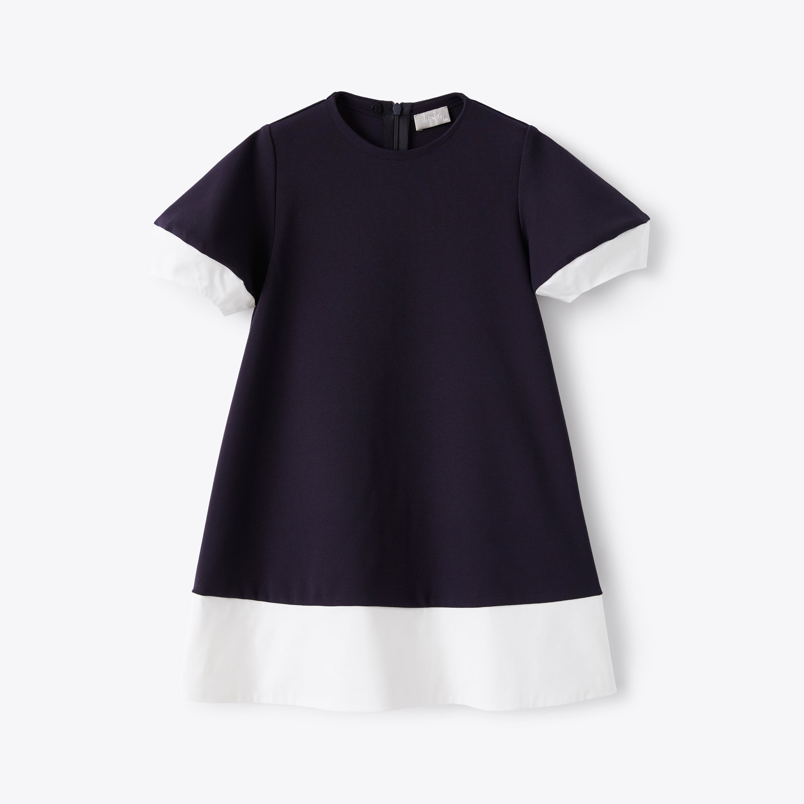 Girls Blue Removable Collar Dress