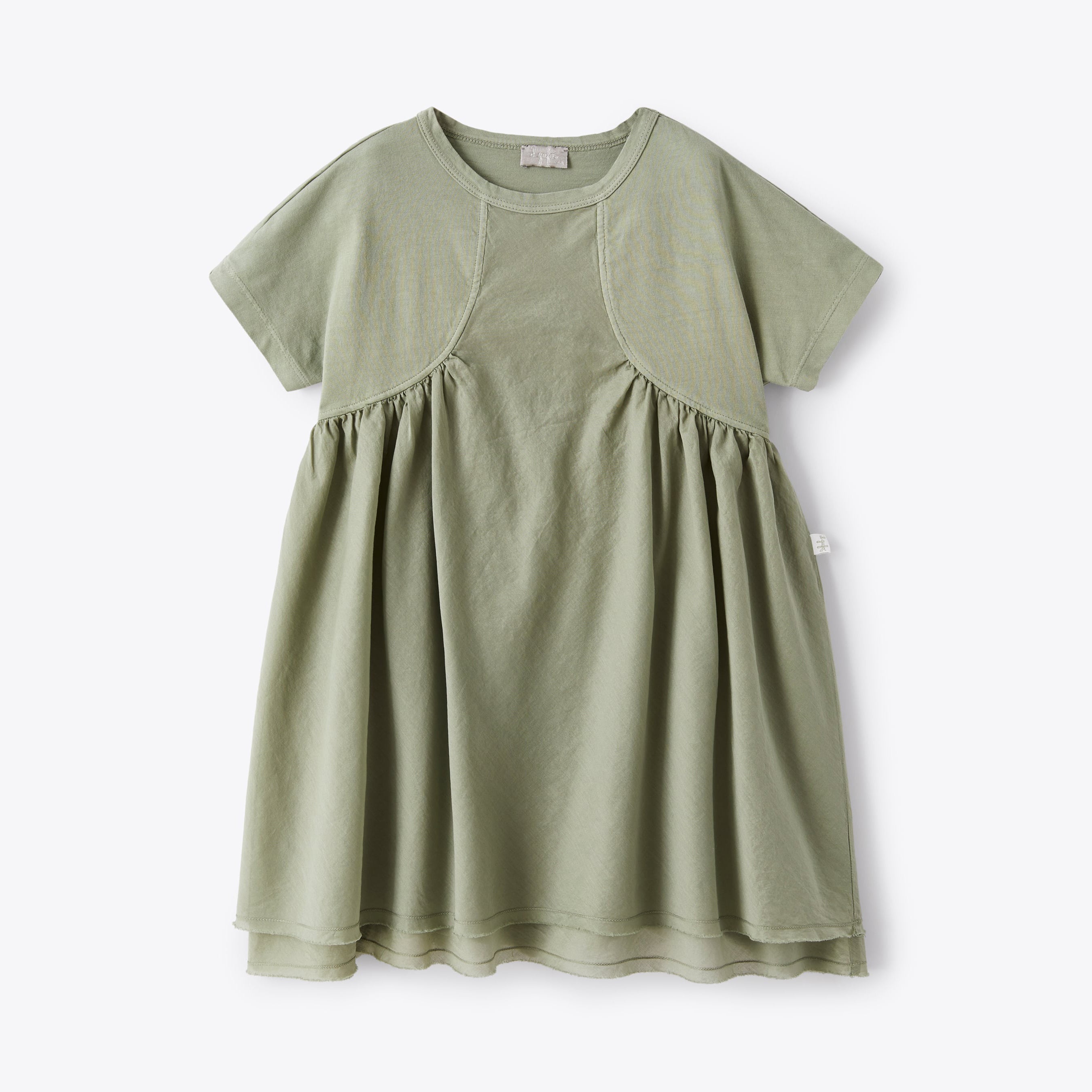 Girls Green Cotton Dress