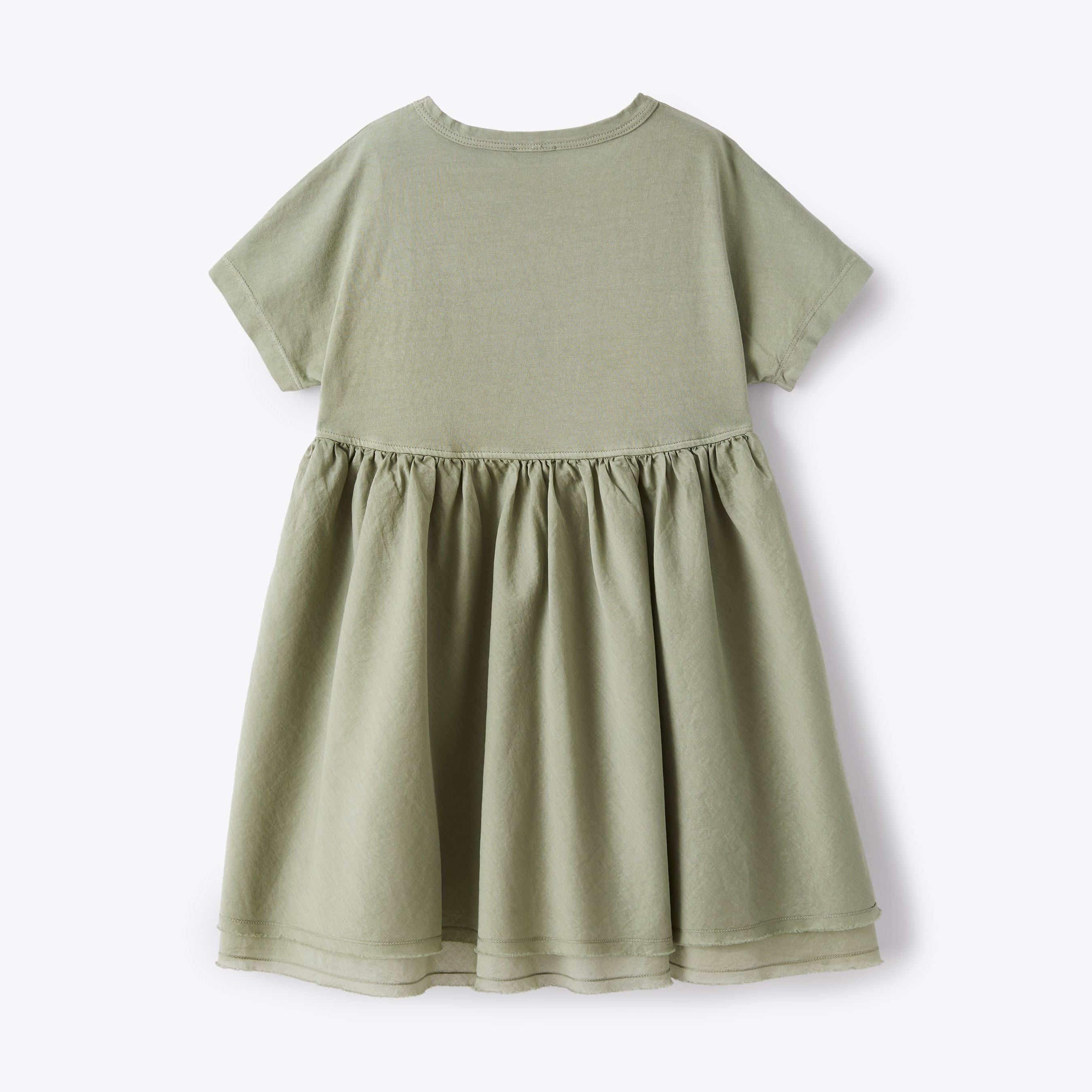 Girls Green Cotton Dress