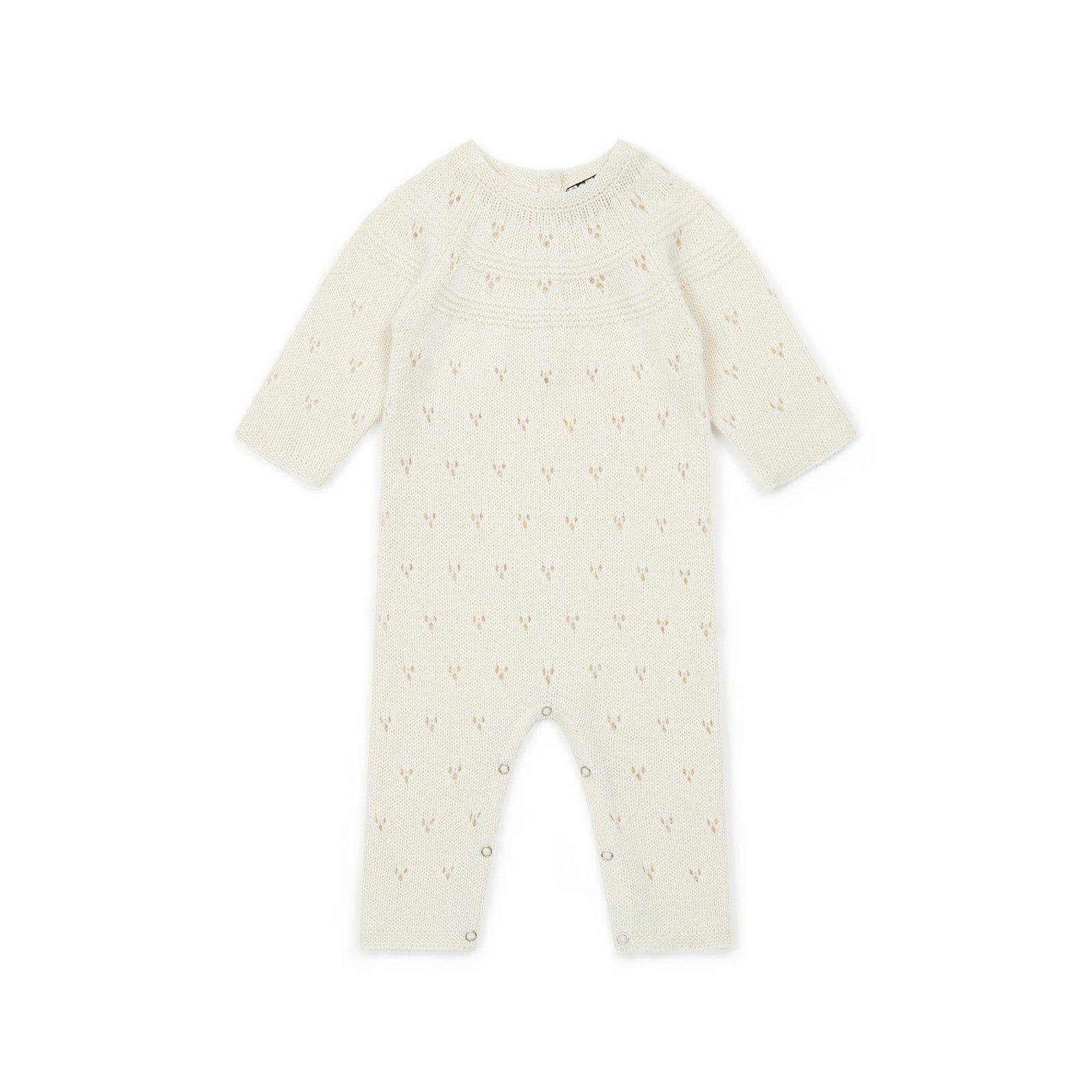 Baby Boys & Girls White Cotton Babysuit