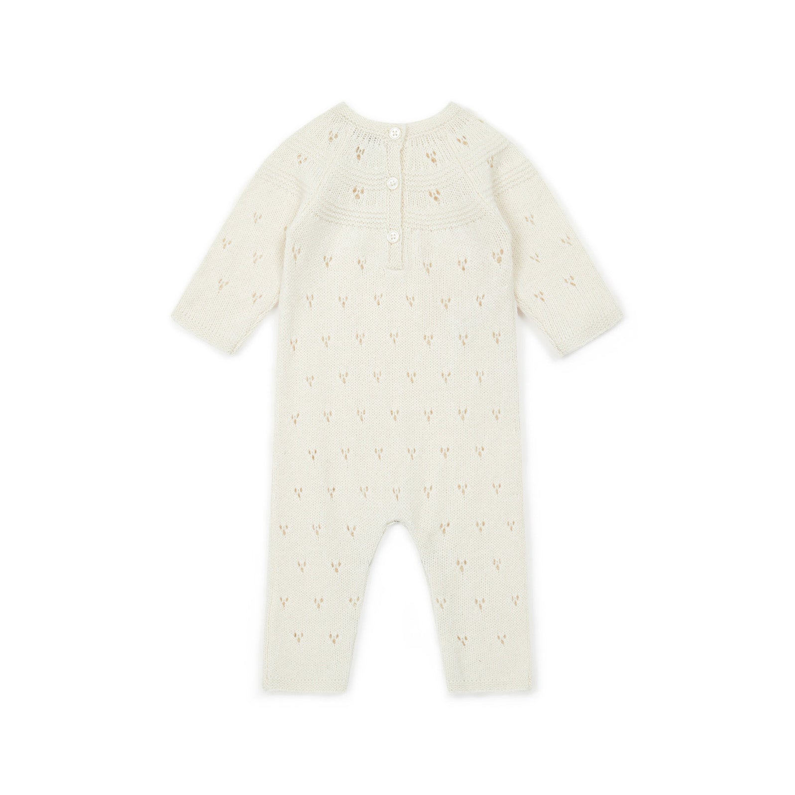 Baby Boys & Girls White Cotton Babysuit