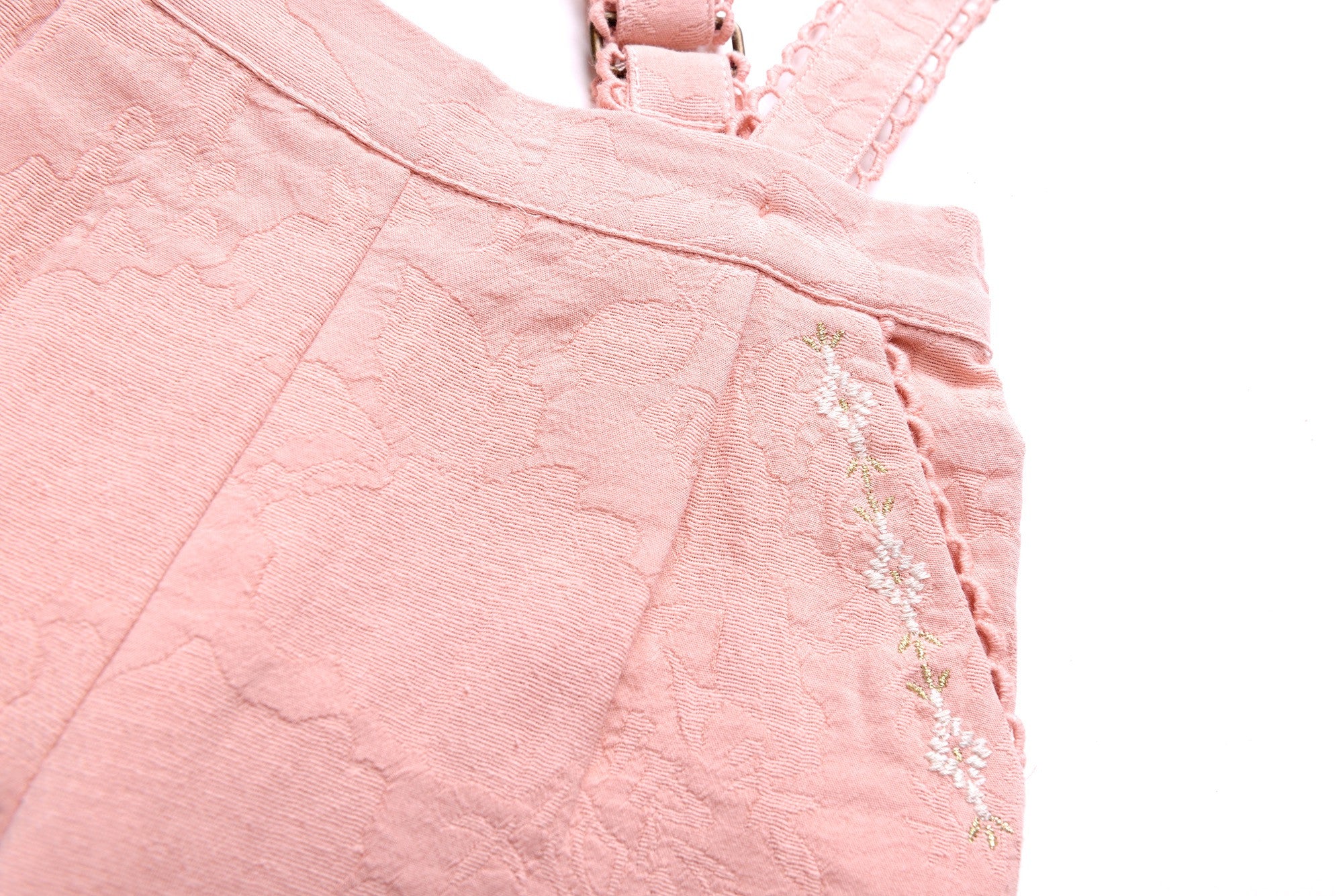 Girls Dark Pink Cotton 'Alma' Dungarees - CÉMAROSE | Children's Fashion Store - 6
