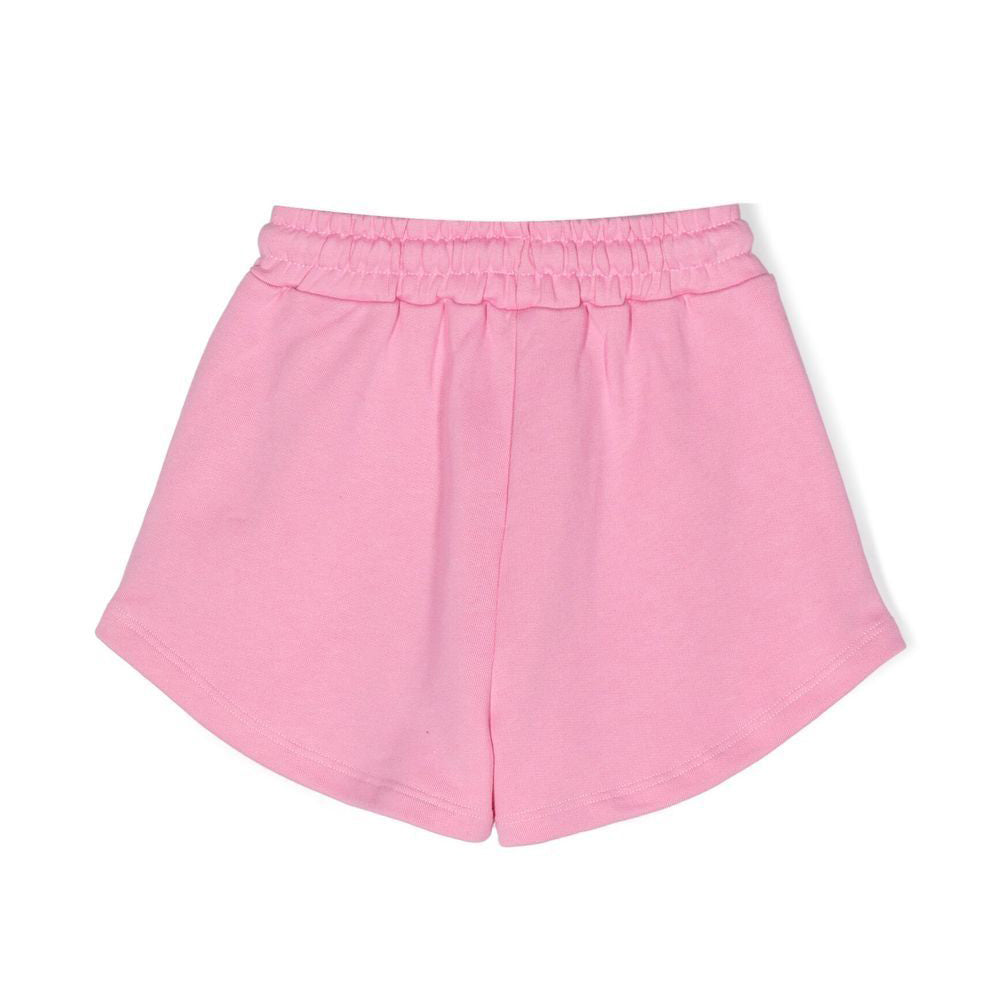 Girls Pink Logo Cotton Shorts