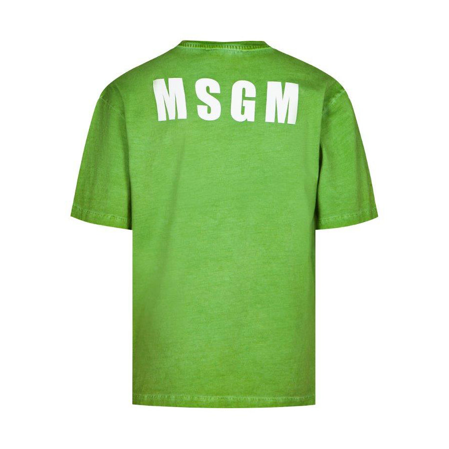 Boys Green Logo Cotton T-Shirt