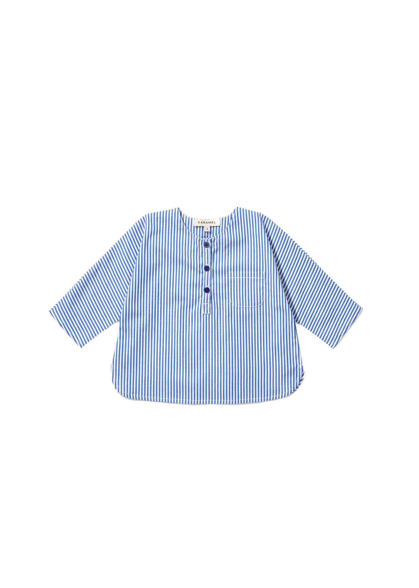 Baby Blue Striped Cotton Shirt