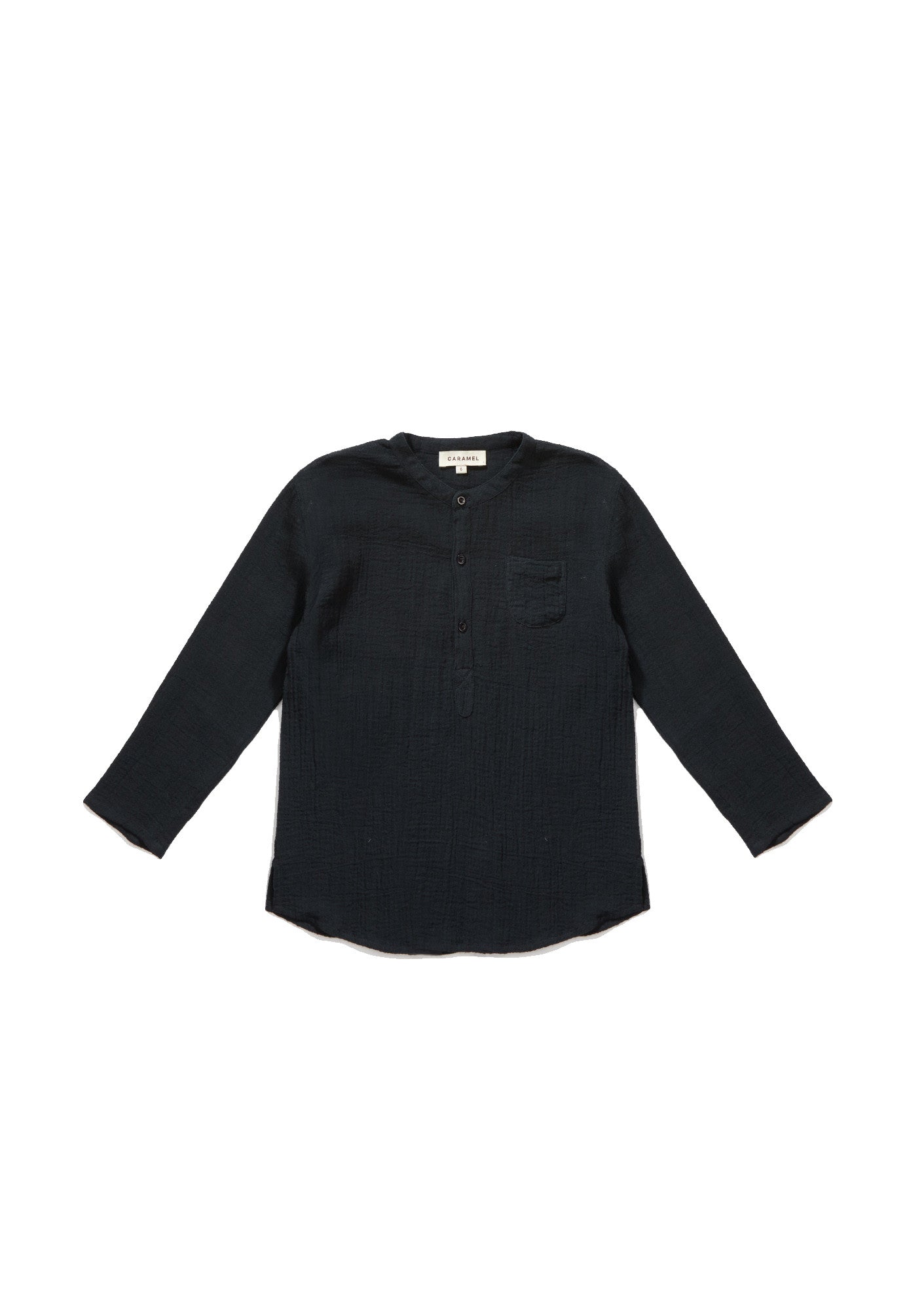 Boys Black Cotton Shirt