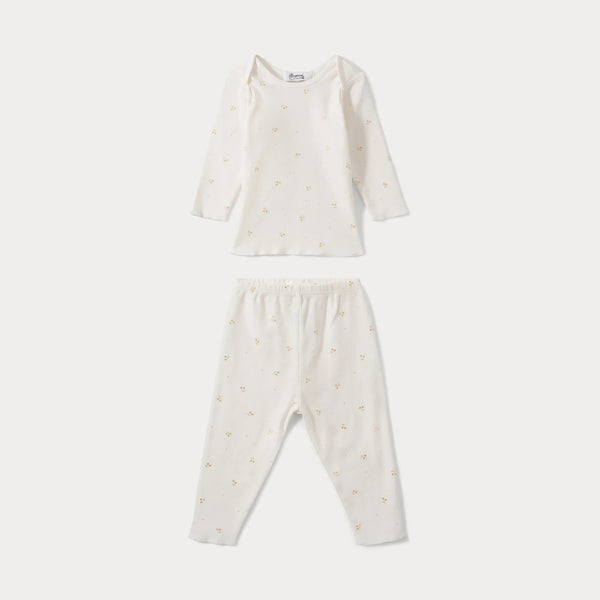Baby Boys & Girls White Cotton Nightwear Set