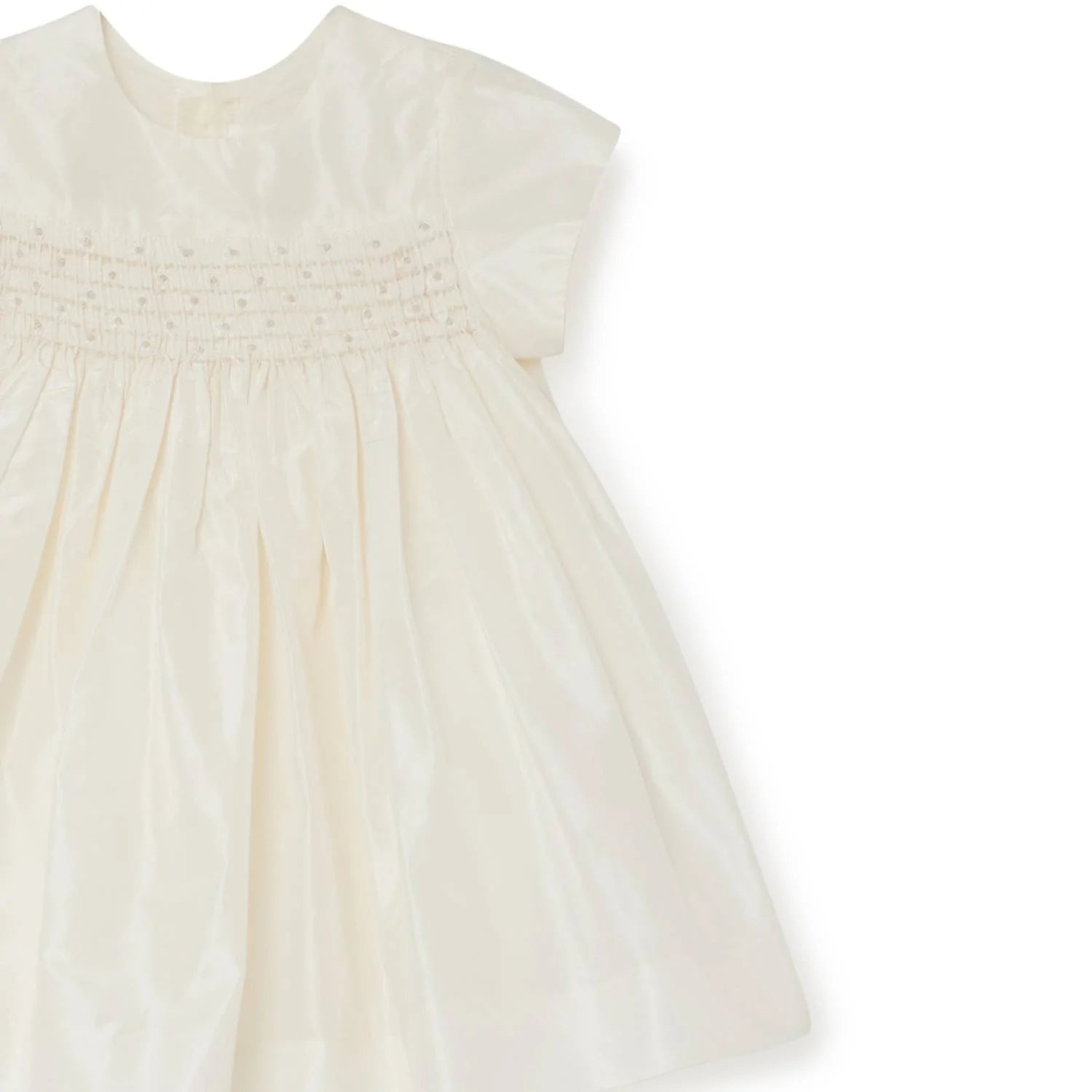 Baby Girls White Silk Dress Set