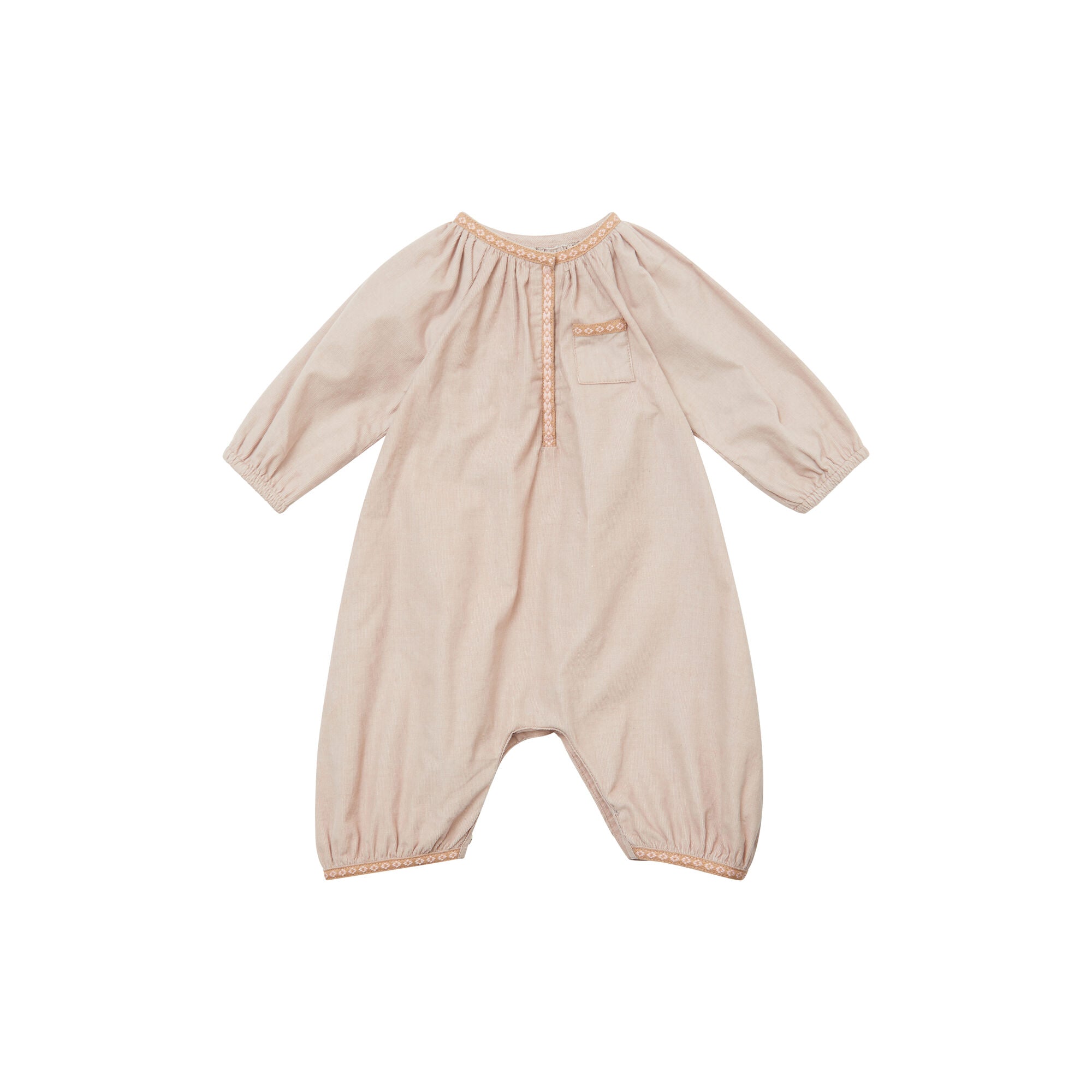Baby Boys & Girls Pale Pink Cotton Babysuit