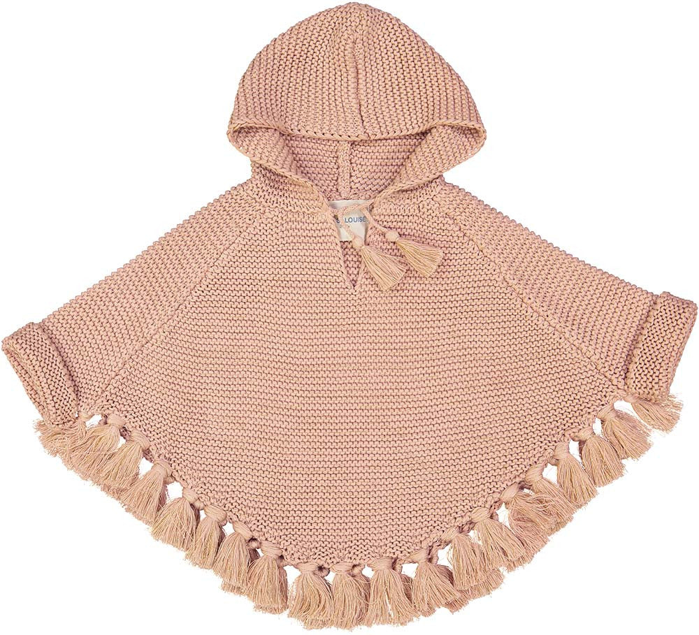 Baby Girls Pink Cotton Knitted  Cape
