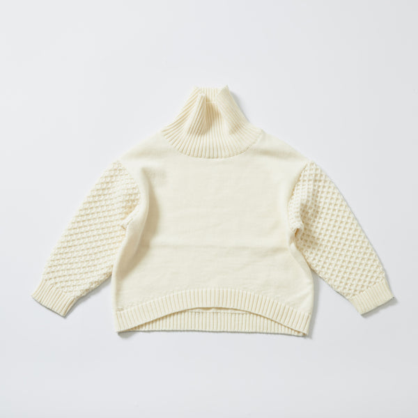Girls White Wool Sweater
