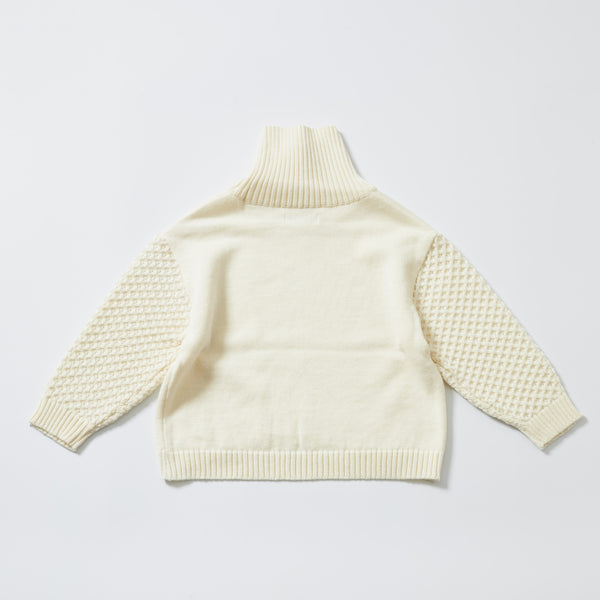 Girls White Wool Sweater