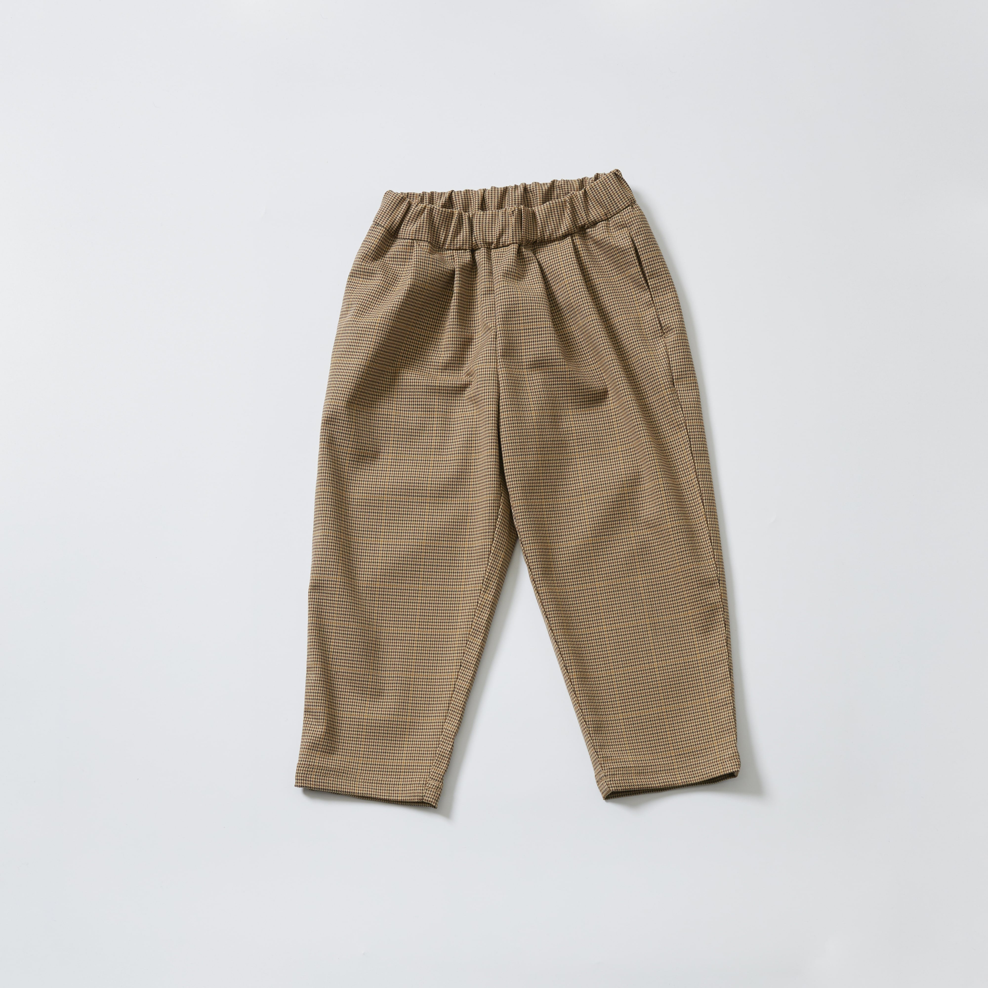 Girls Brown Check Trousers