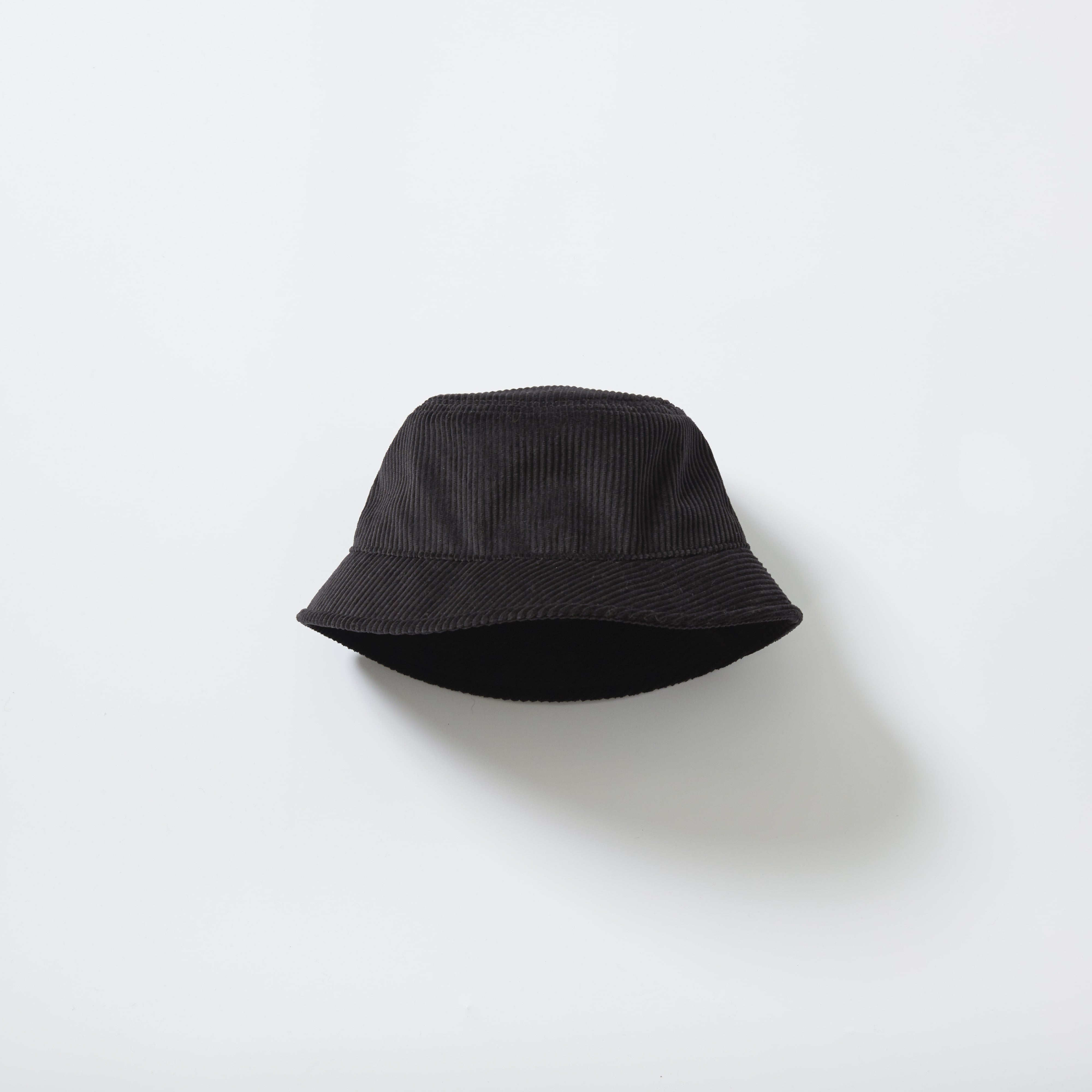 Girls Black Corduroy Bucket Hat