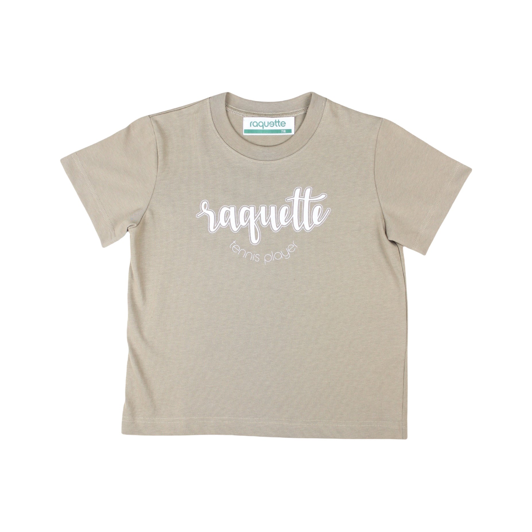 Boys & Girls Beige Logo Cotton T-Shirt