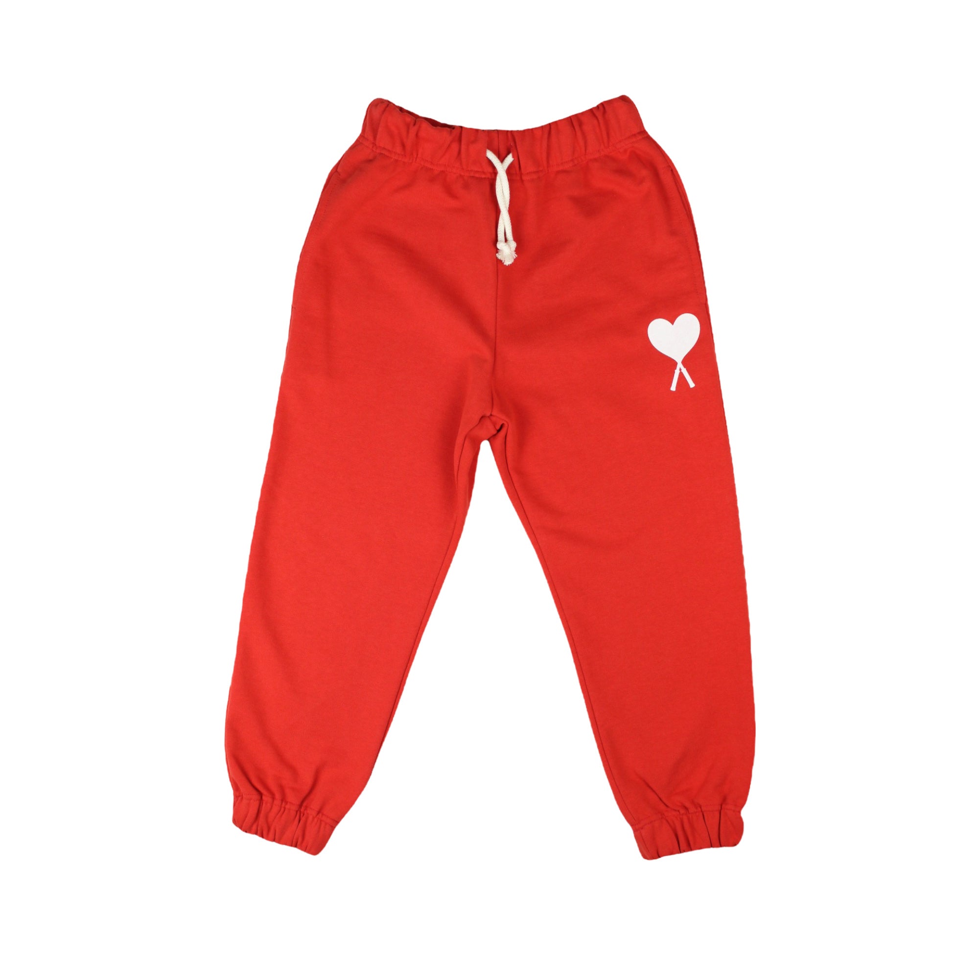 Boys & Girls Red Cotton Trousers