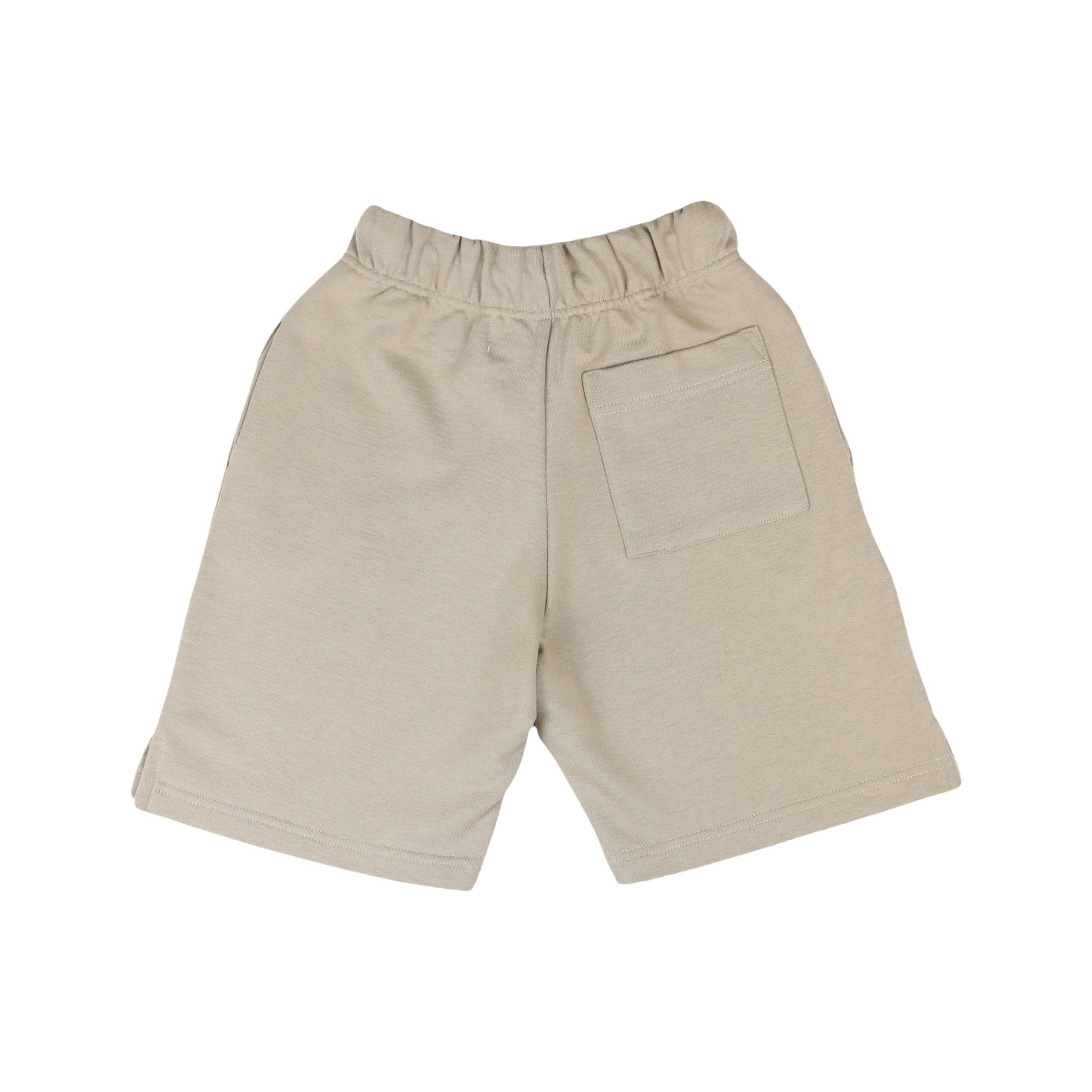 Boys & Girls Beige Logo Cotton Shorts