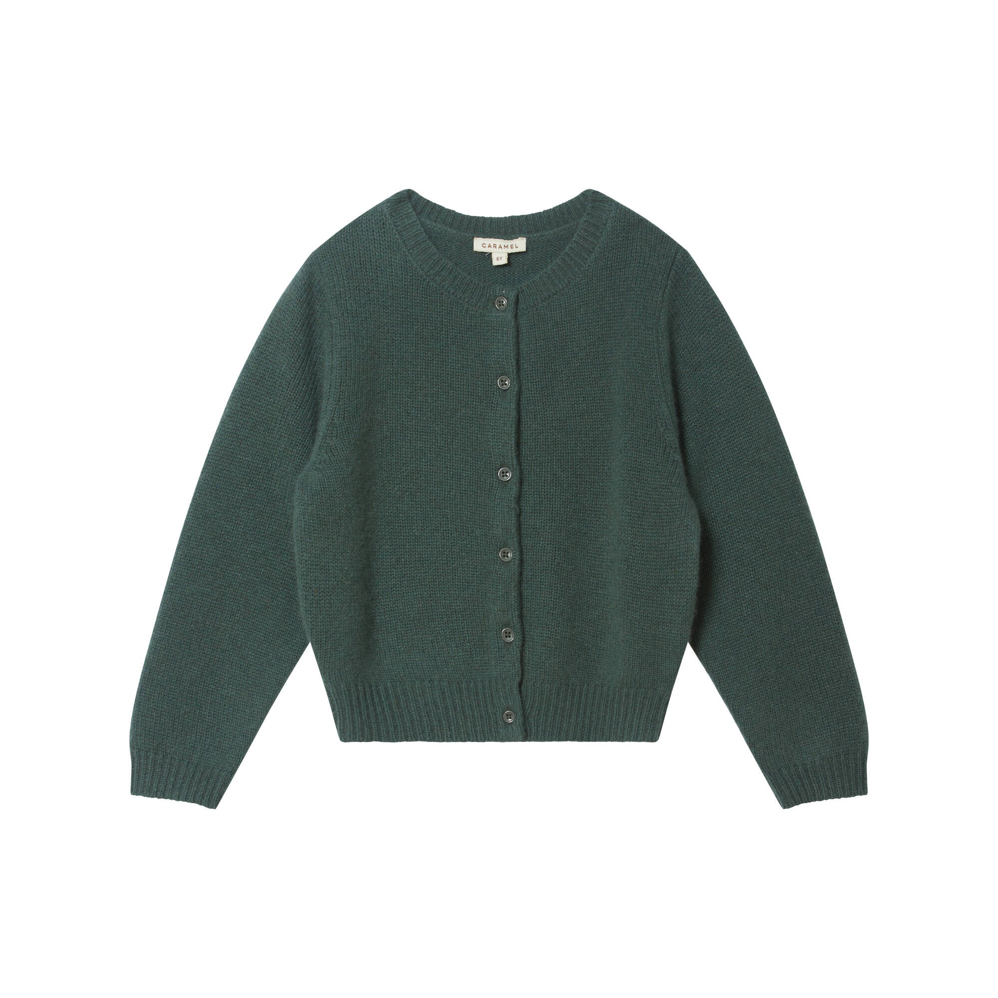 Girls Dark Green Cashmere Cardigan
