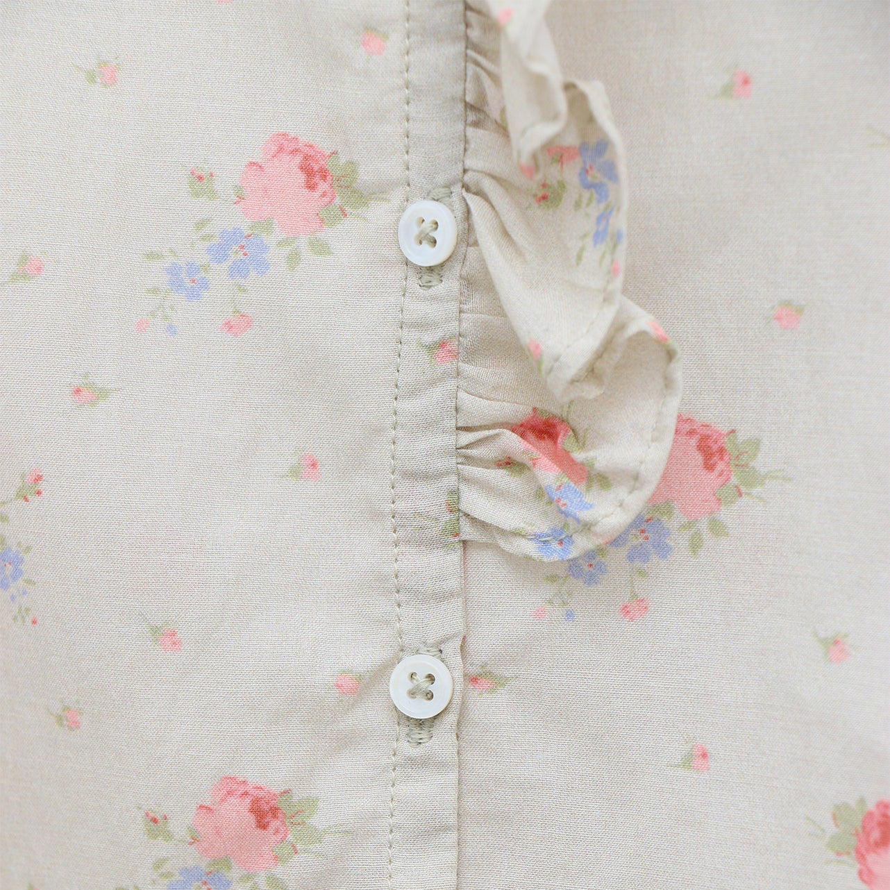 Girls Pink Flower Cotton Shirt
