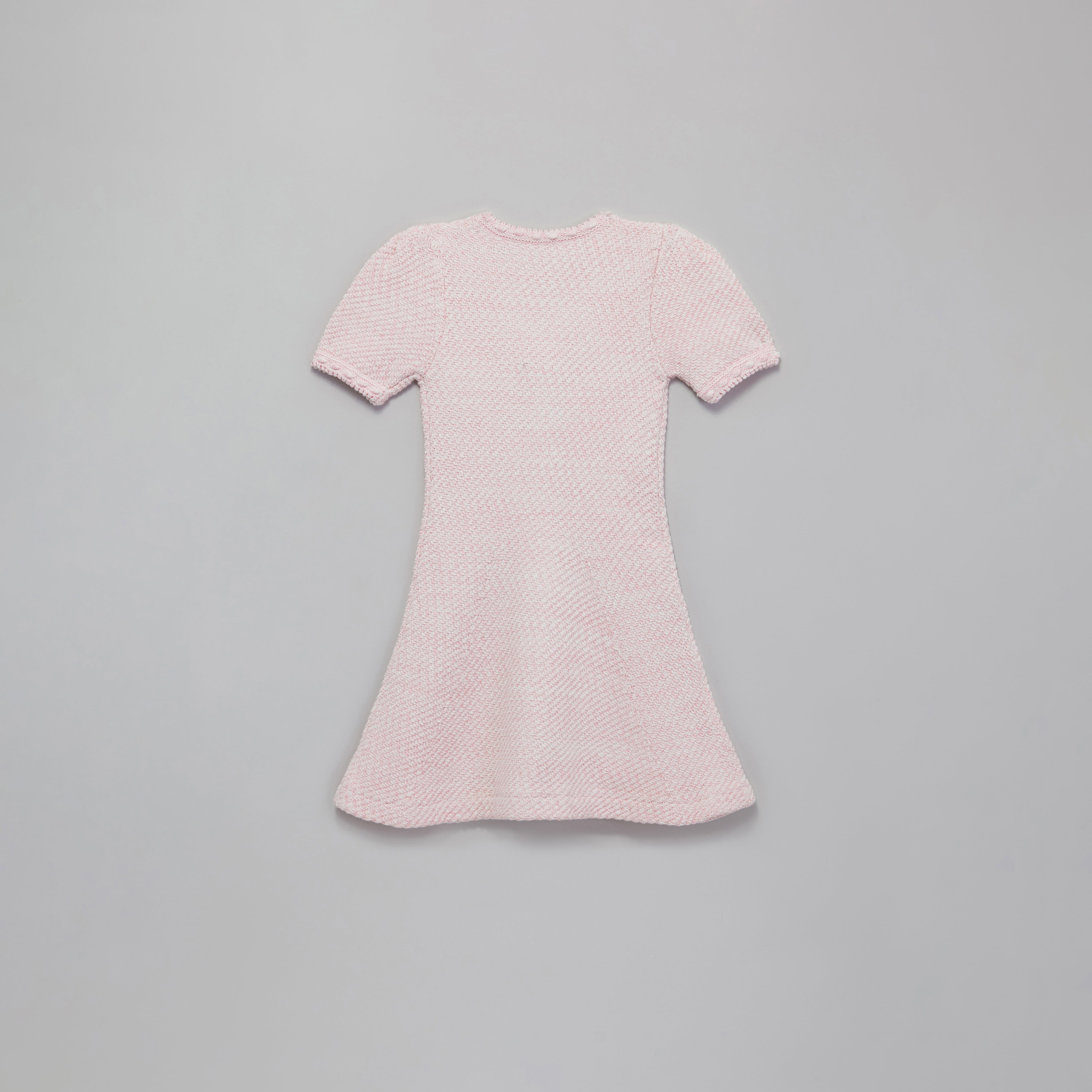 Girls Pink Knit Dress