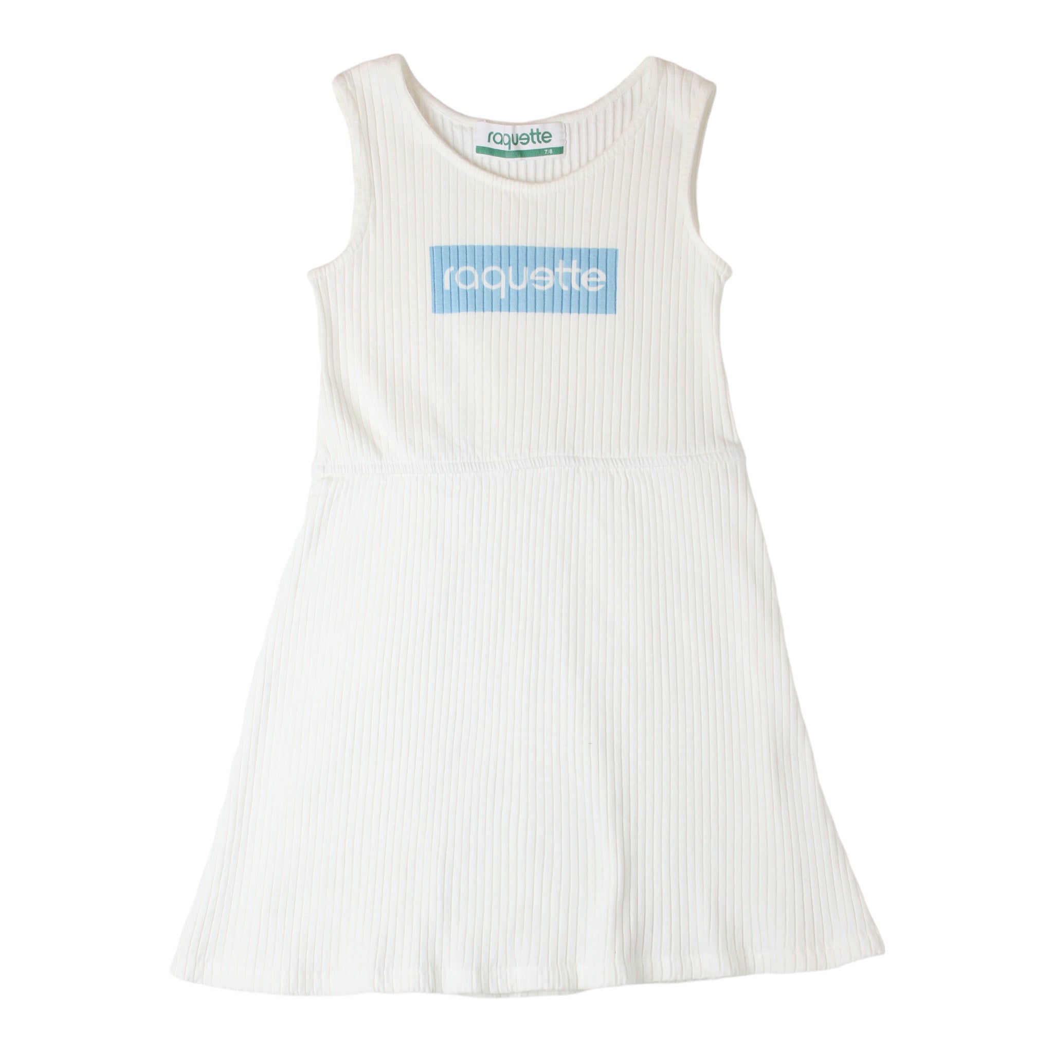 Girls White Logo Cotton Dress