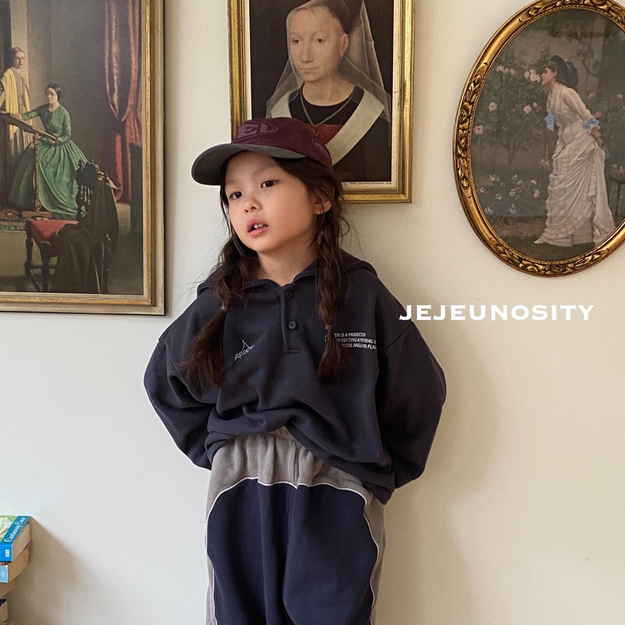 Boys & Girls Charcoal Cotton Trousers