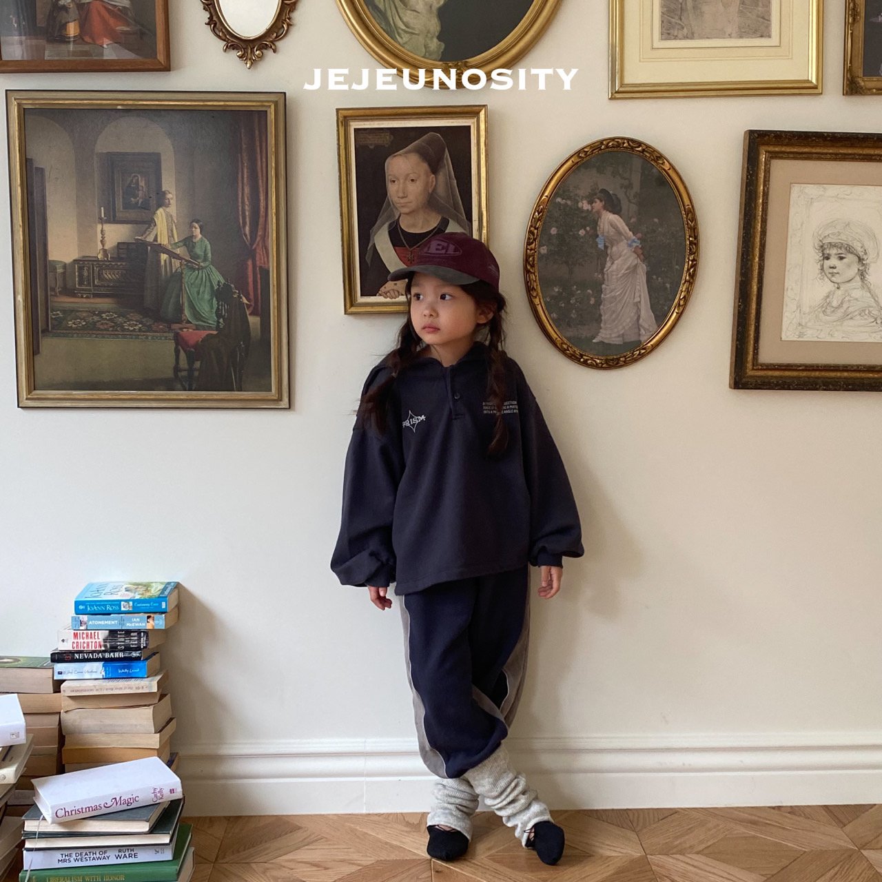 Boys & Girls Charcoal Cotton Trousers