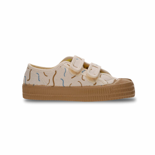 Boys & Girls Beige Printed Canvas Shoes