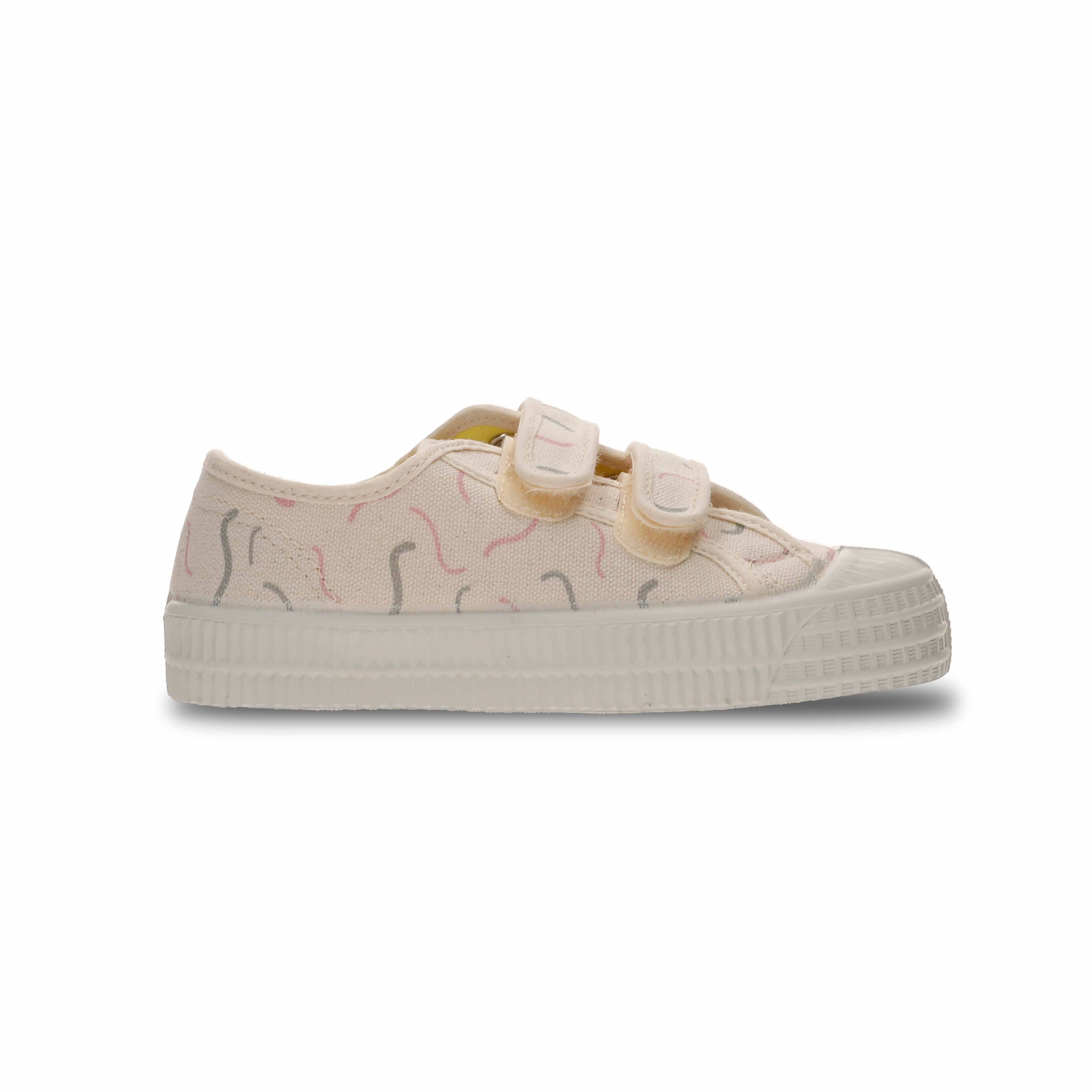 Boys & Girls Light Pink Printed Canvas Shoes